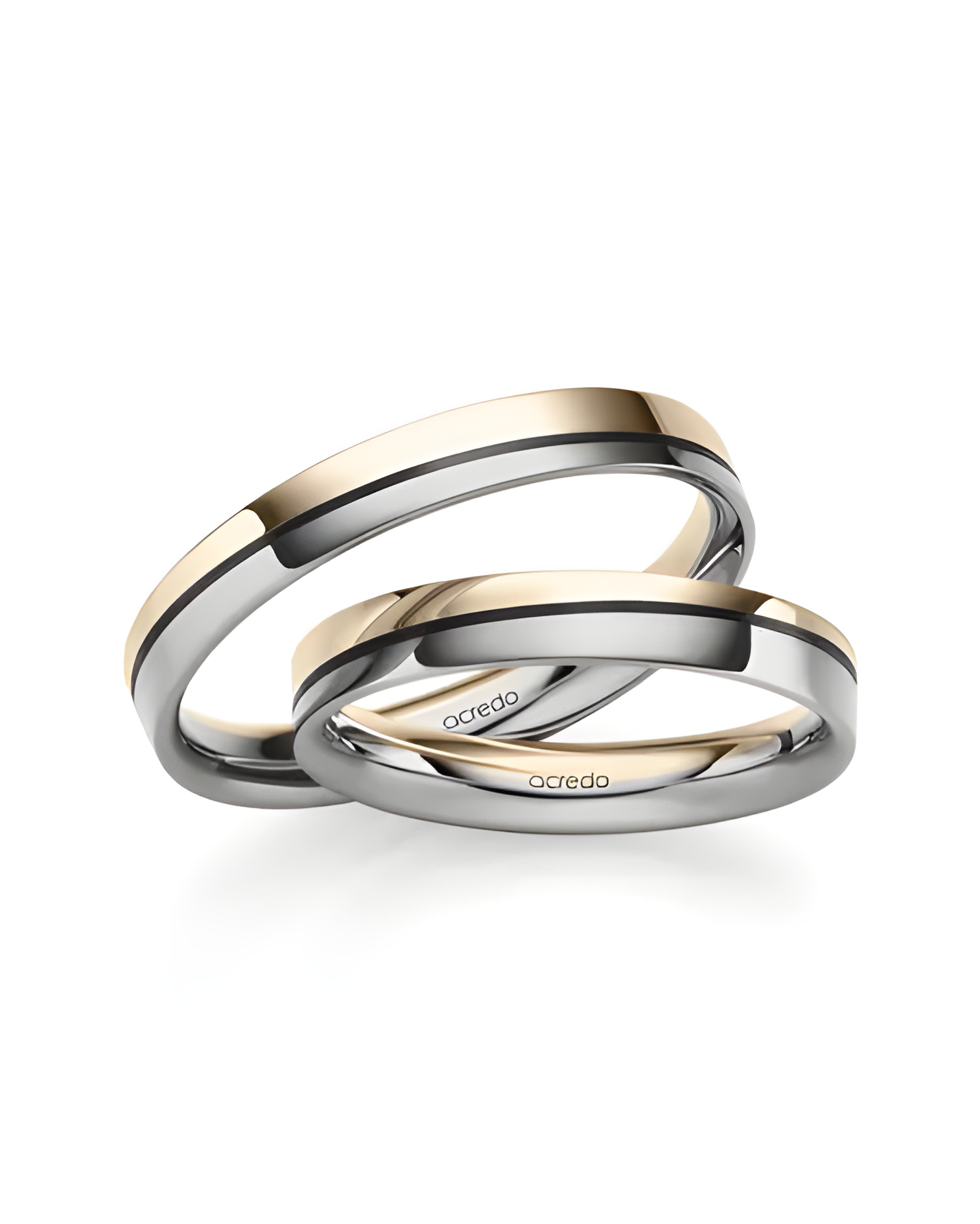 Exclusivas alianzas de boda de oro amarillo y negro