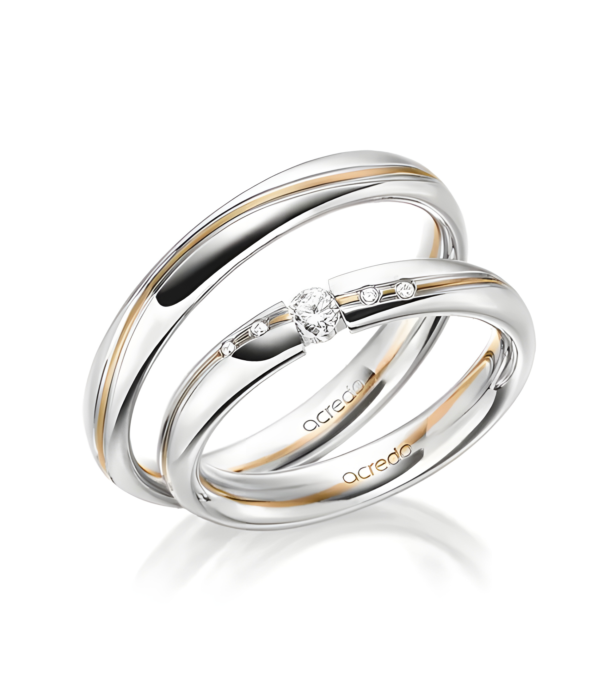 Alianzas exclusivas bicolor en oro de 18k en Tenerife I Staring