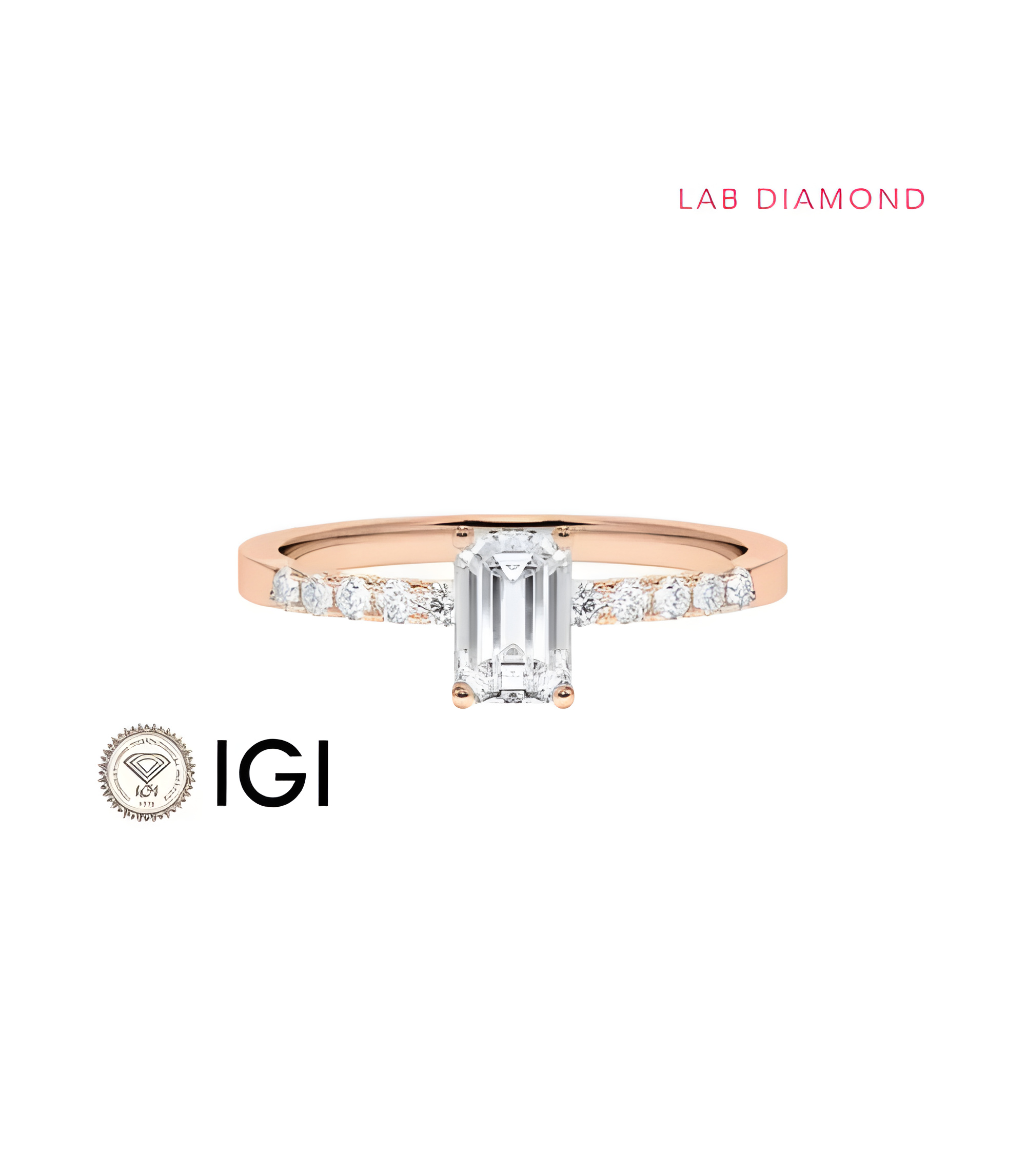 Anillo de compromiso con diamante ético de laboratorio | Staring