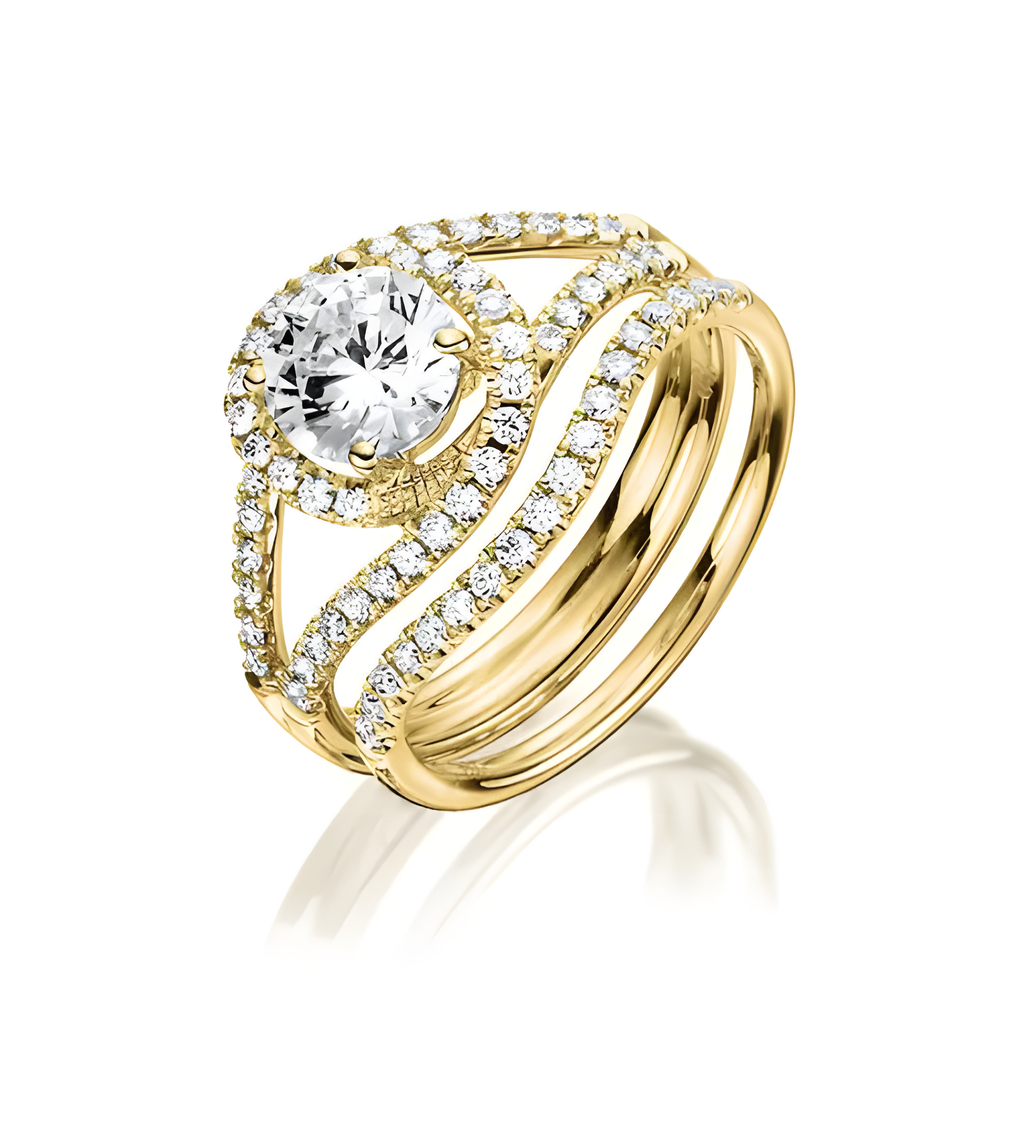 Anillo con diamantes para combinar con anillo de compromiso | Staring