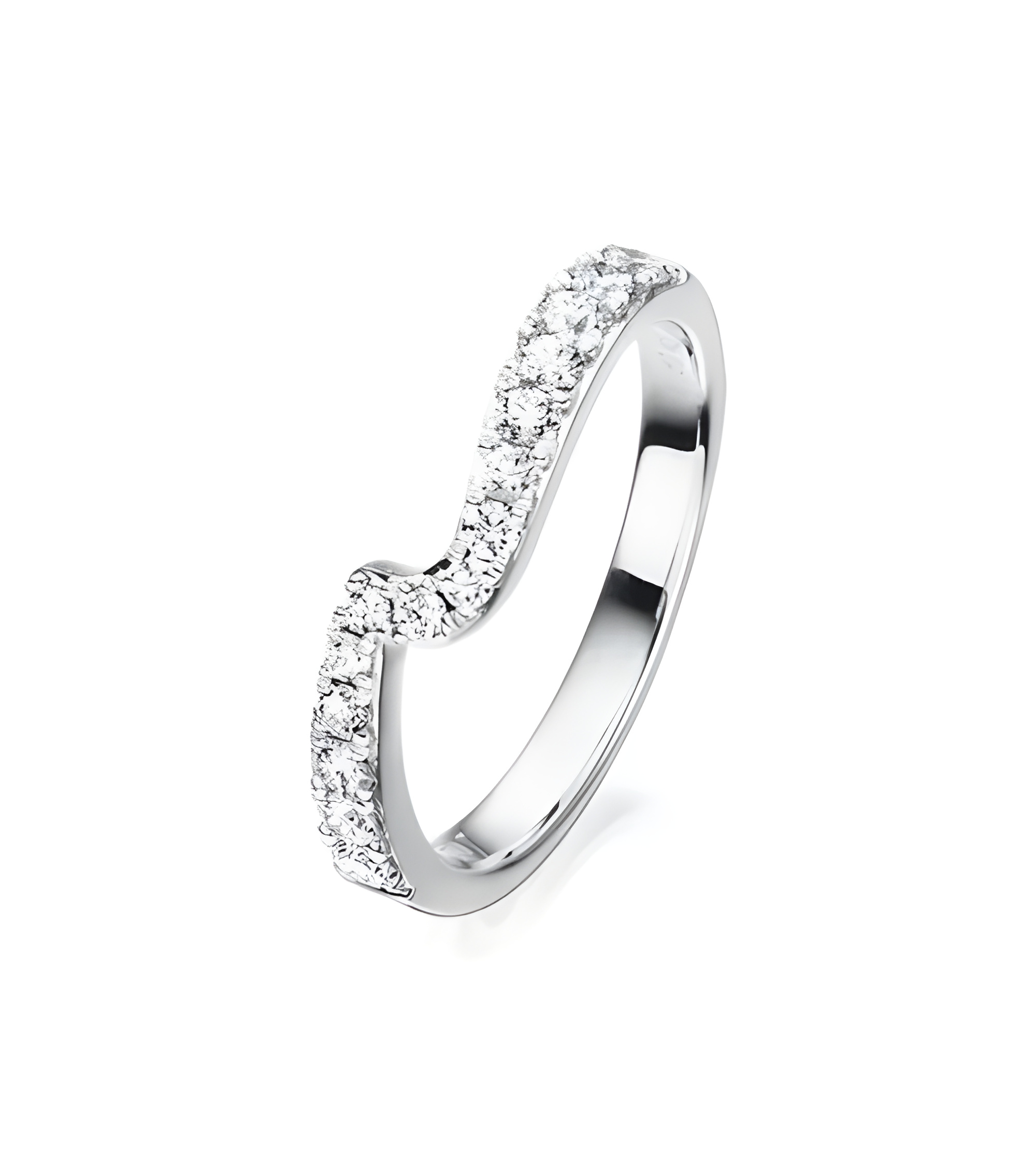 Anillo con diamantes curvado para combinar con compromiso | Staring