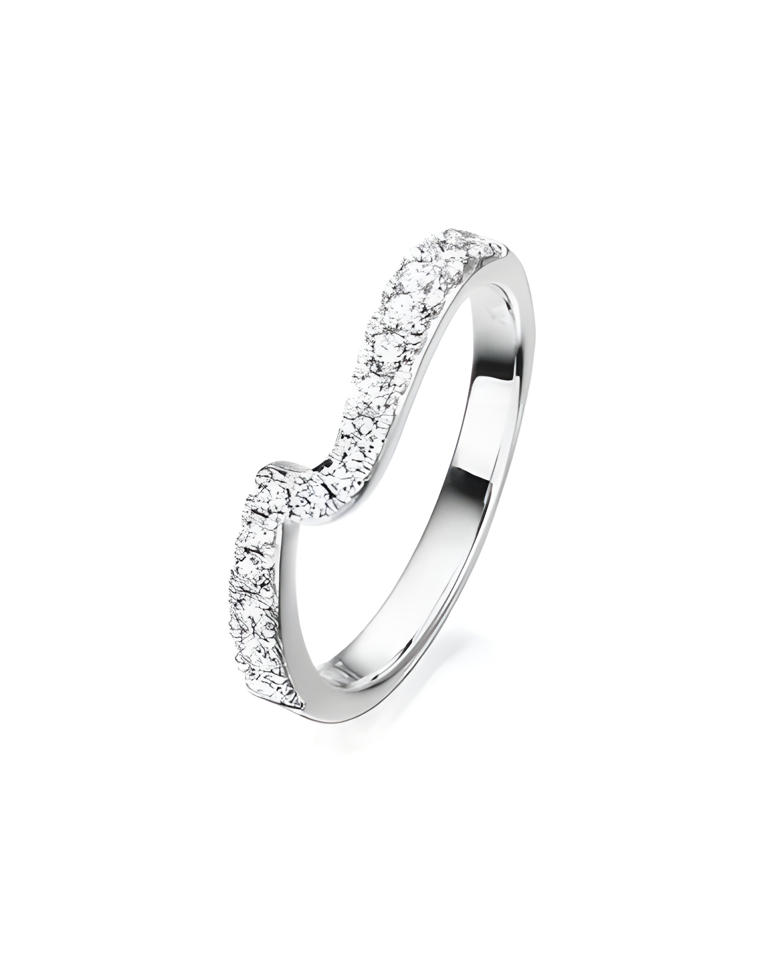 Anillo con diamantes curvado para combinar con compromiso | Staring