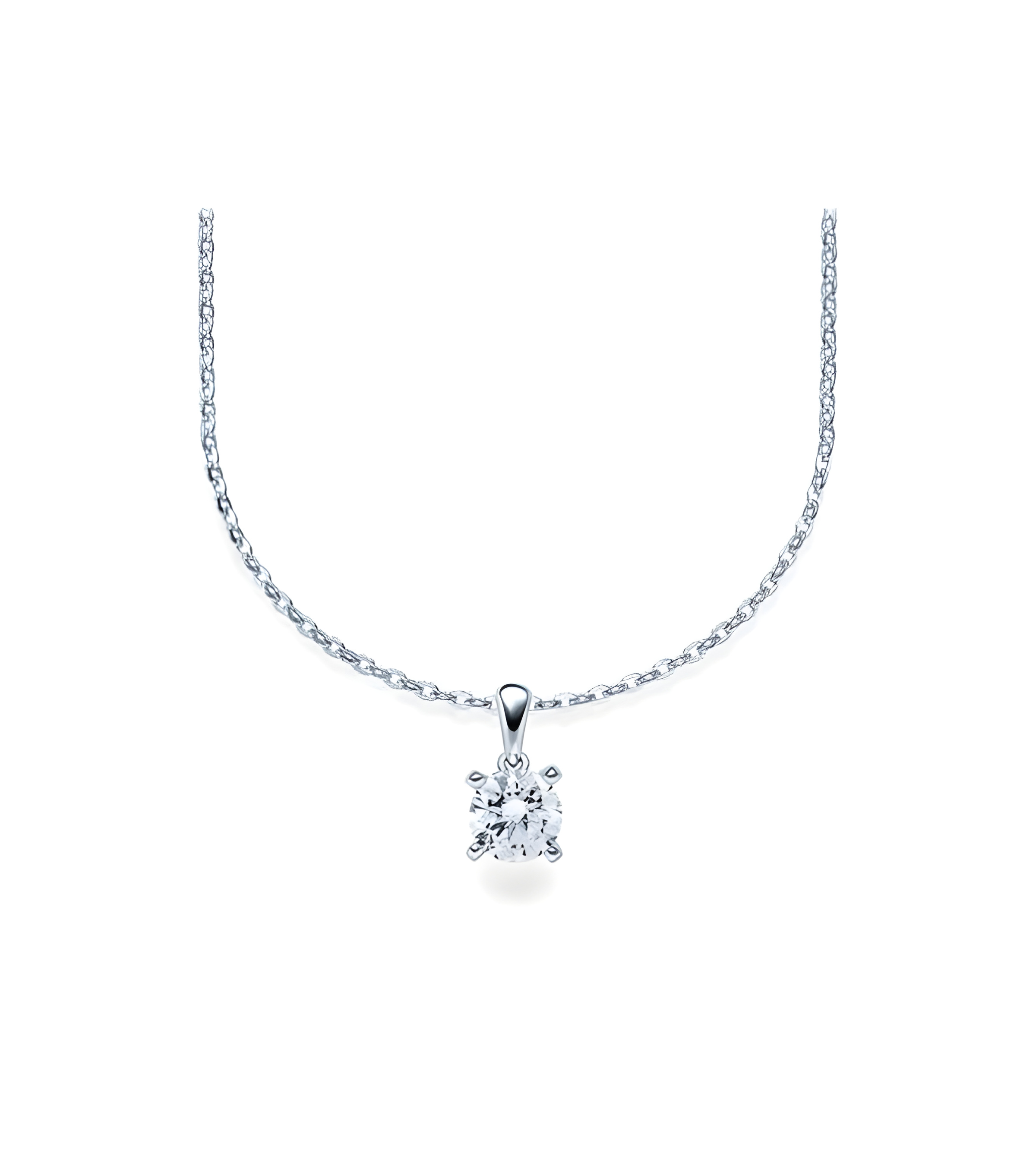 Collar de oro o platino con diamante ético de laboratorio | Staring