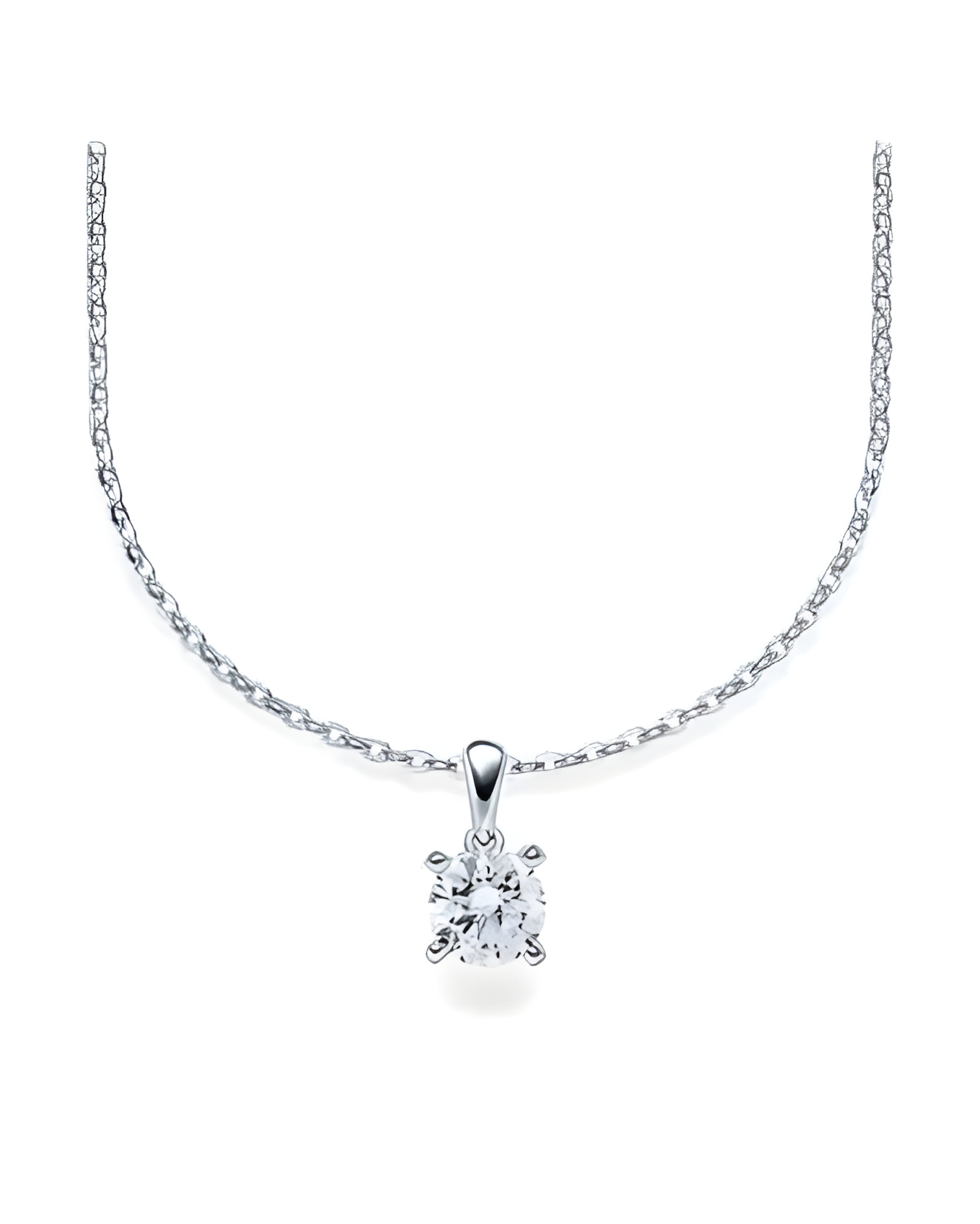 Aros económicos de oro blanco de 18 quilates con diamantes