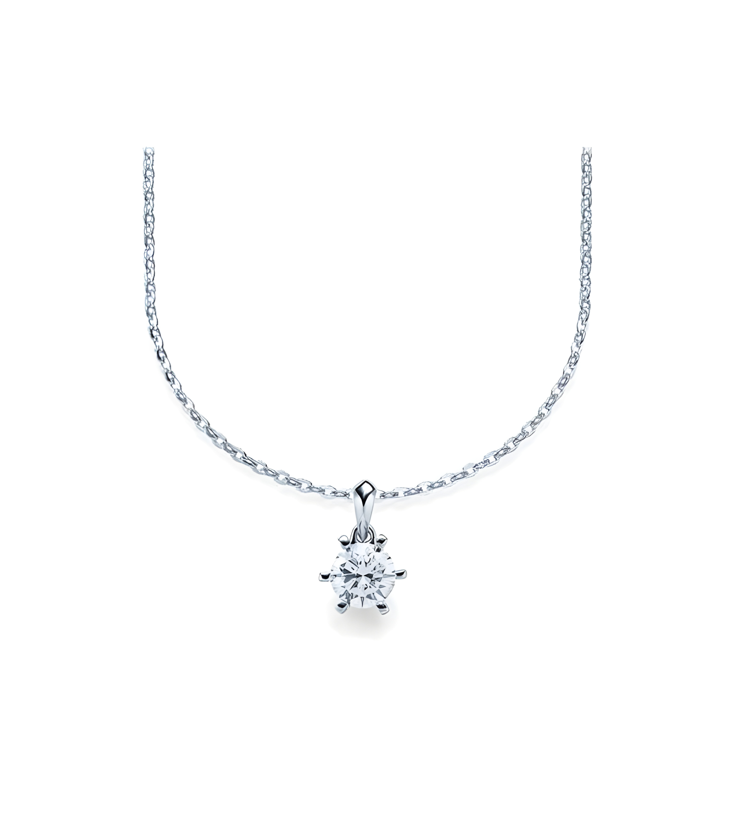 Colgante de oro o platino con diamante ético de laboratorio | Staring