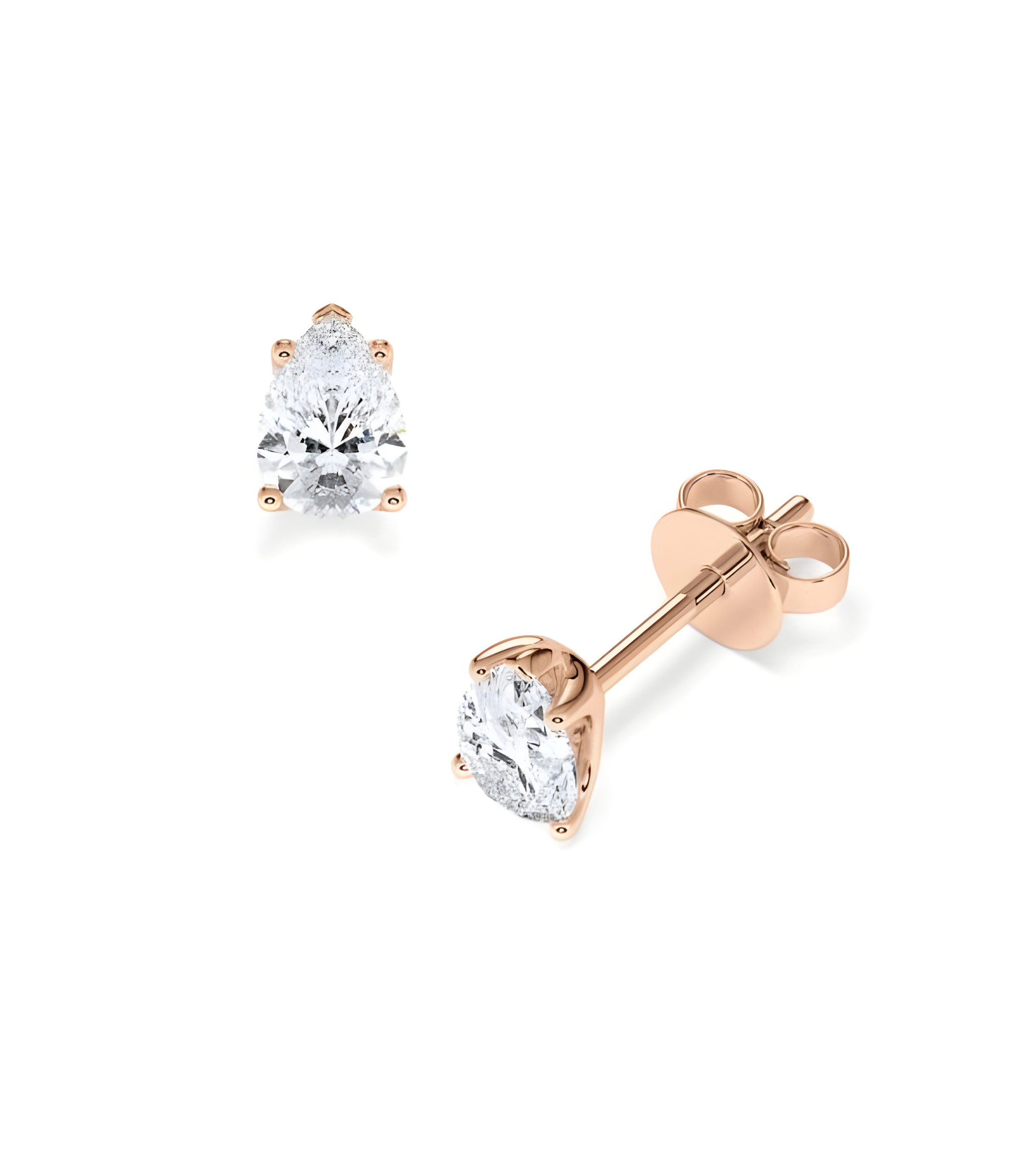 Aros económicos de oro blanco de 18 quilates con diamantes