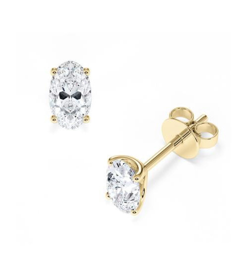 Aros económicos de oro blanco de 18 quilates con diamantes