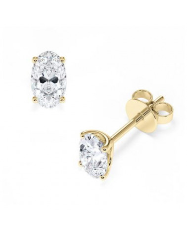 Aros económicos de oro blanco de 18 quilates con diamantes