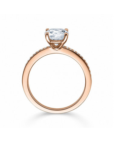 Anillo de compromiso con diamantes de laboratorio éticos barato