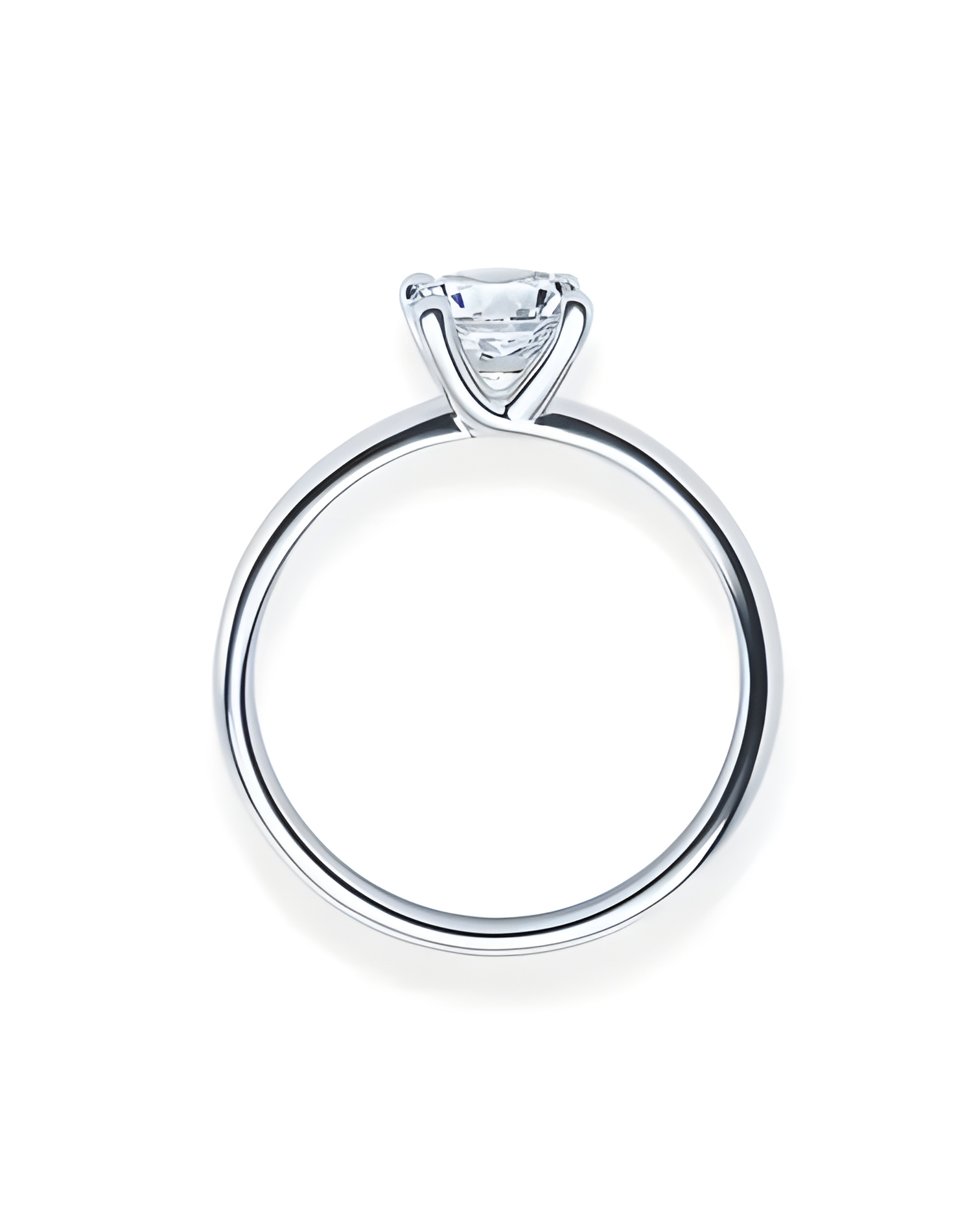 Original anillo de compromiso solitario con montura curva | Staring