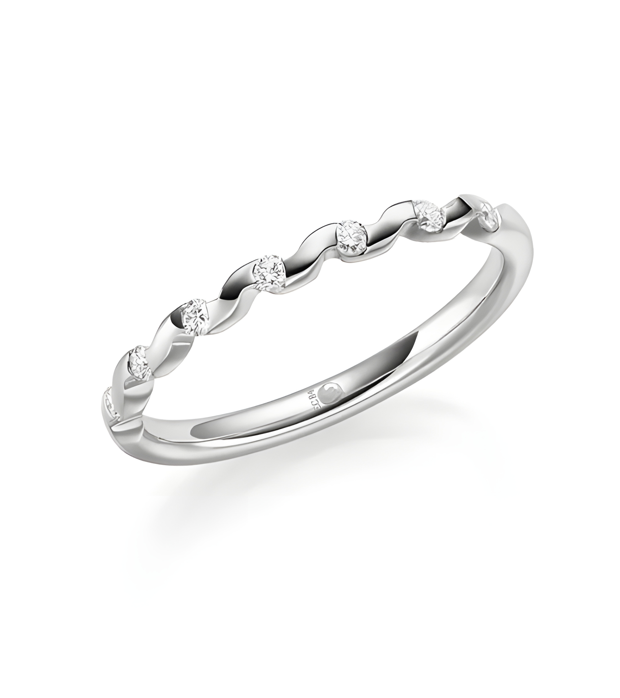 Anillo de compromiso original en forma de ola | Staring