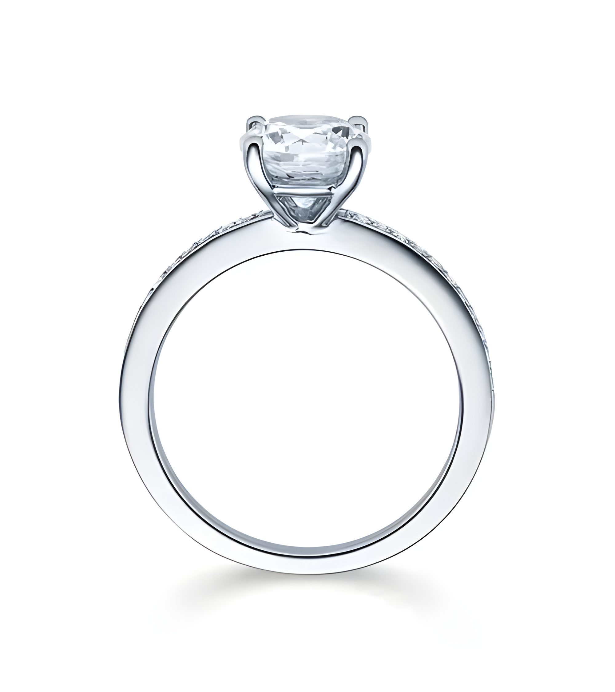 Antares 0,30 | Oro blanco o Platino - Anillos de compromiso - Anillo de pedida con diamantes en platino u oro blanco de 18K