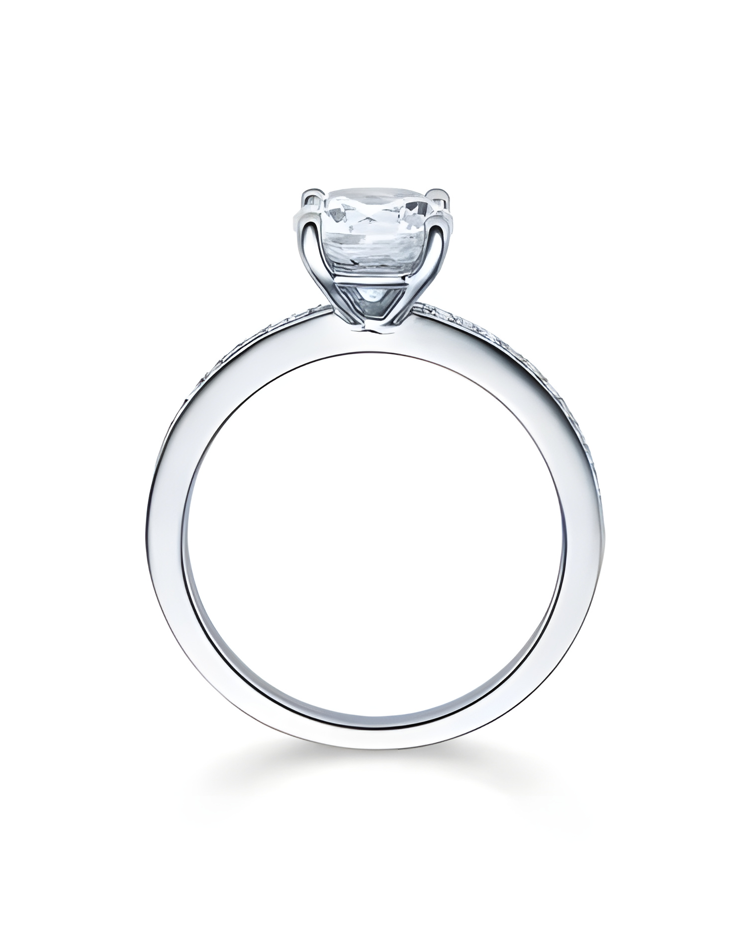 Exclusivo anillo de compromiso con diamantes en Platino 950