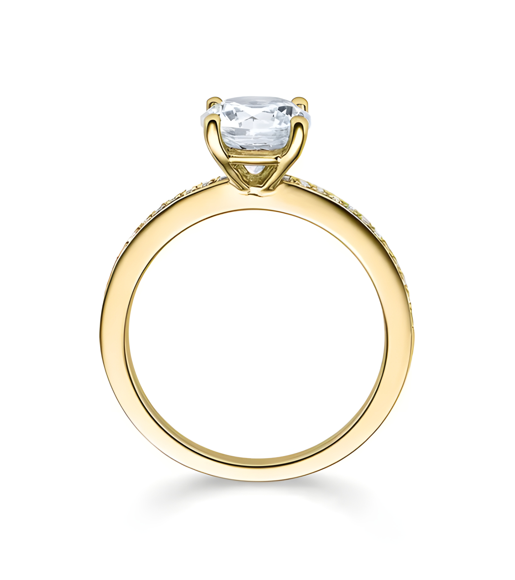 Antares 0,38 | Oro amarillo - ANILLO DE COMPROMISO EN ORO - Fino y exclusivo anillo de pedida de oro de 18K con los mejores diam