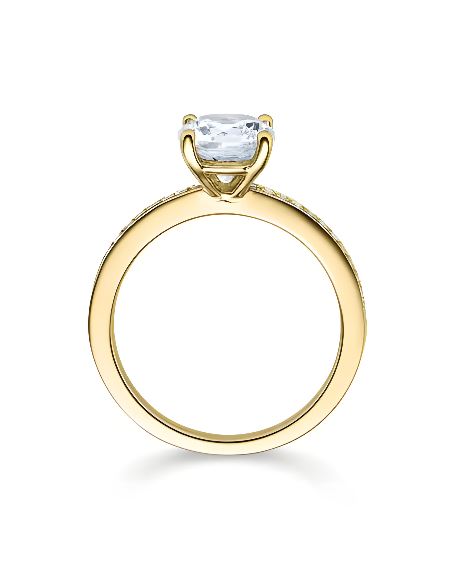 Oferta anillo de compromiso de oro 18K con diamantes al mejor precio