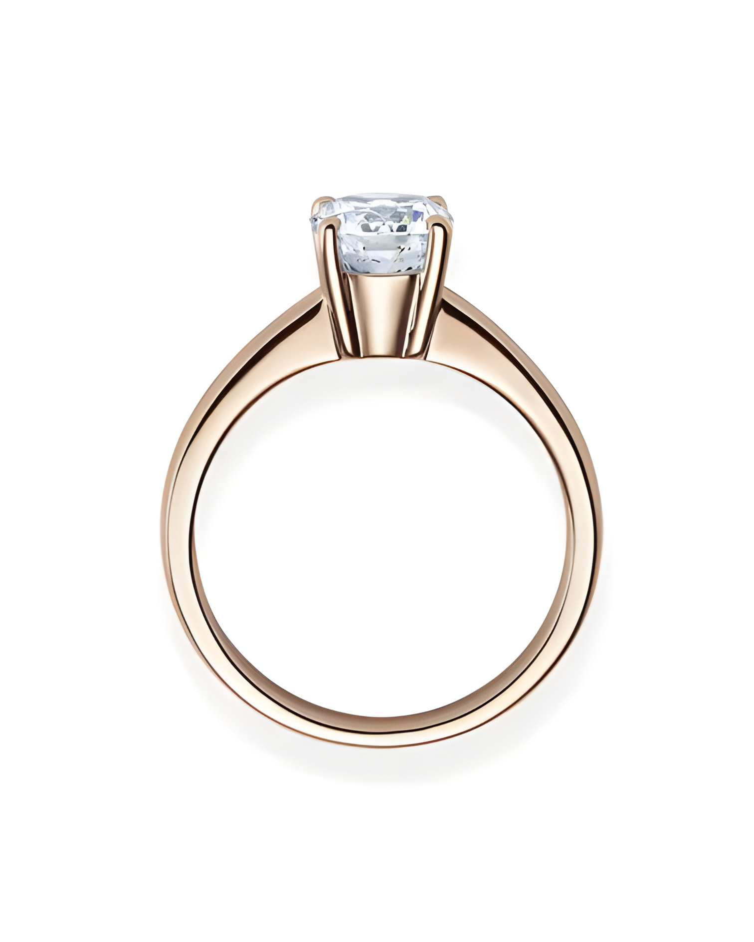 Anillo de pedida en oro rosa con diamante de laboratorio| Staring