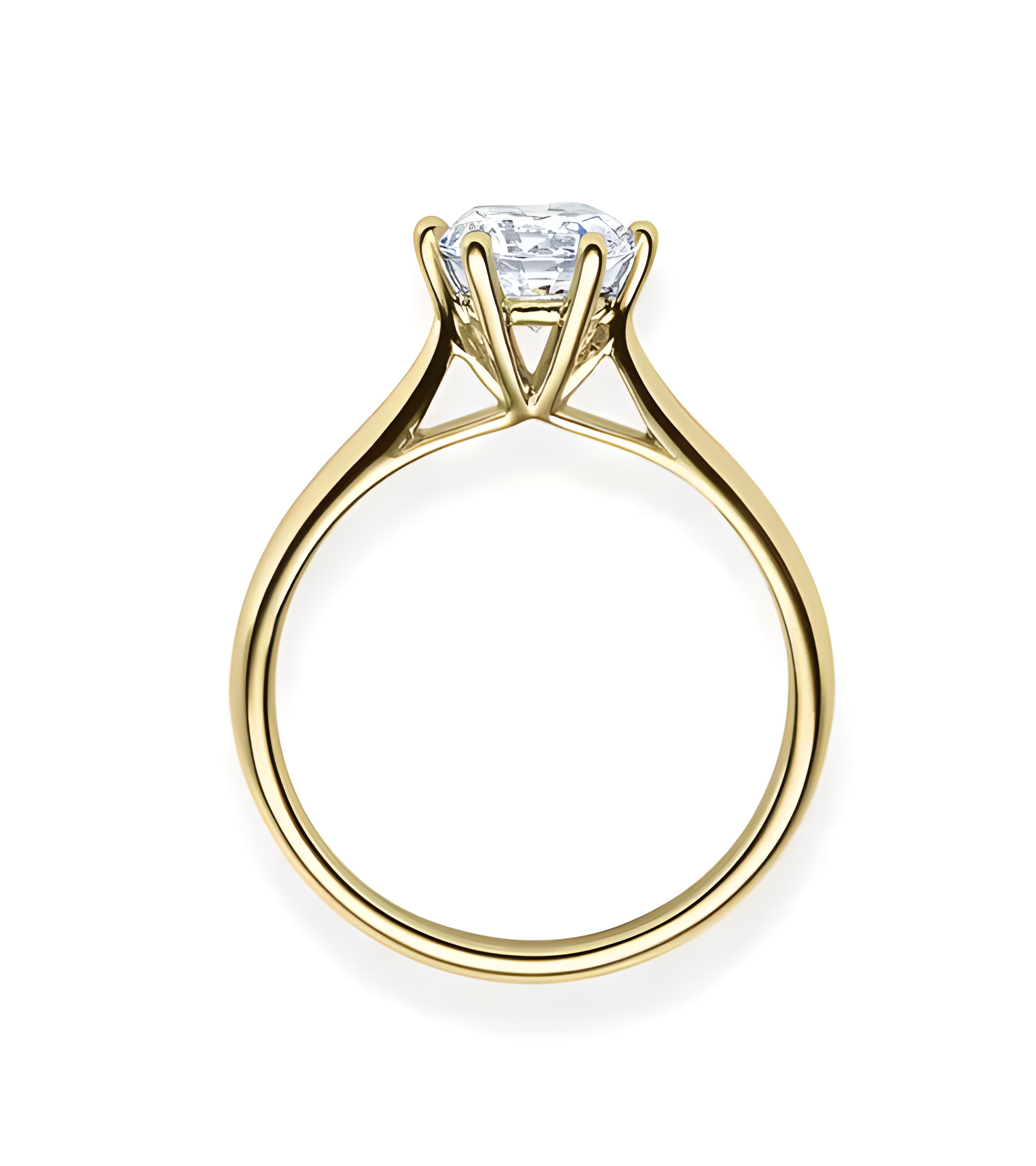 Anillo de compromiso original con un diamante artificial ético