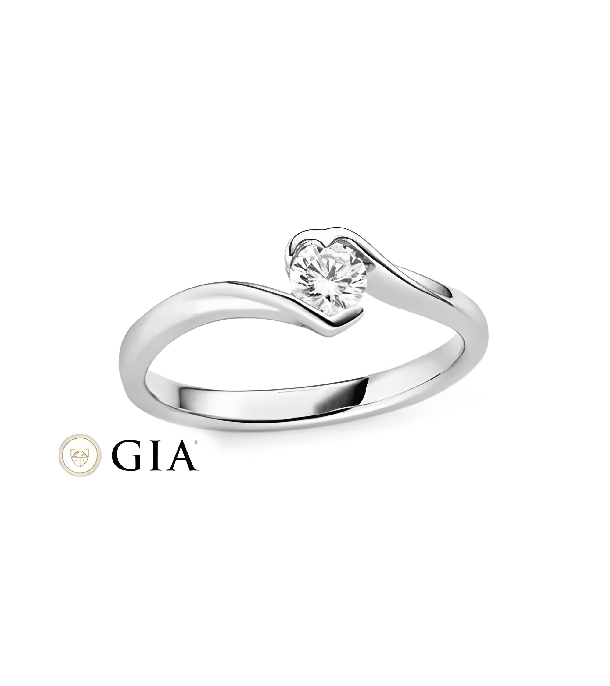 Anillo de compromiso original con diamante corazón | Staring