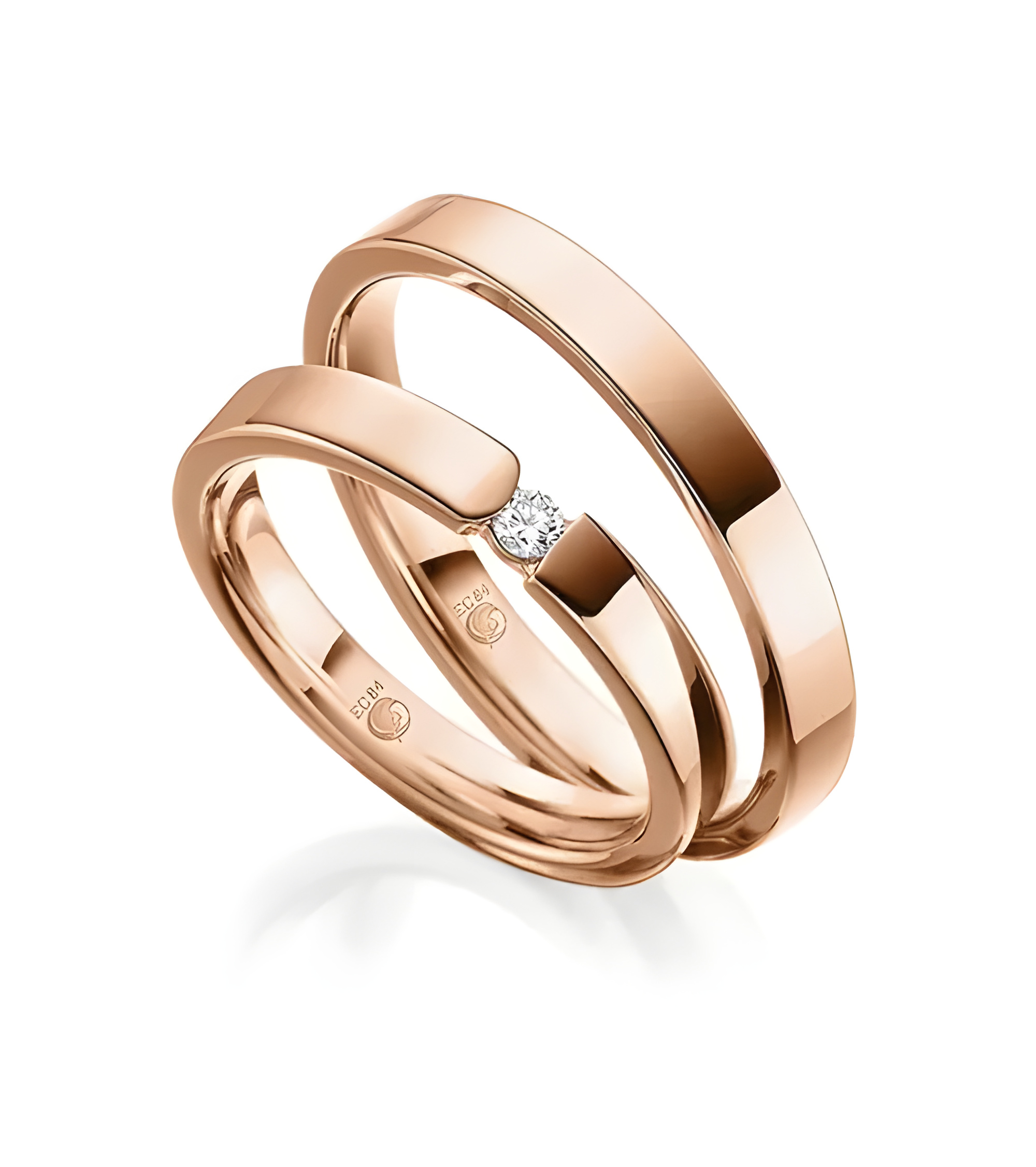 Alianzas con buen precio de oro rosa de 8k | Staring