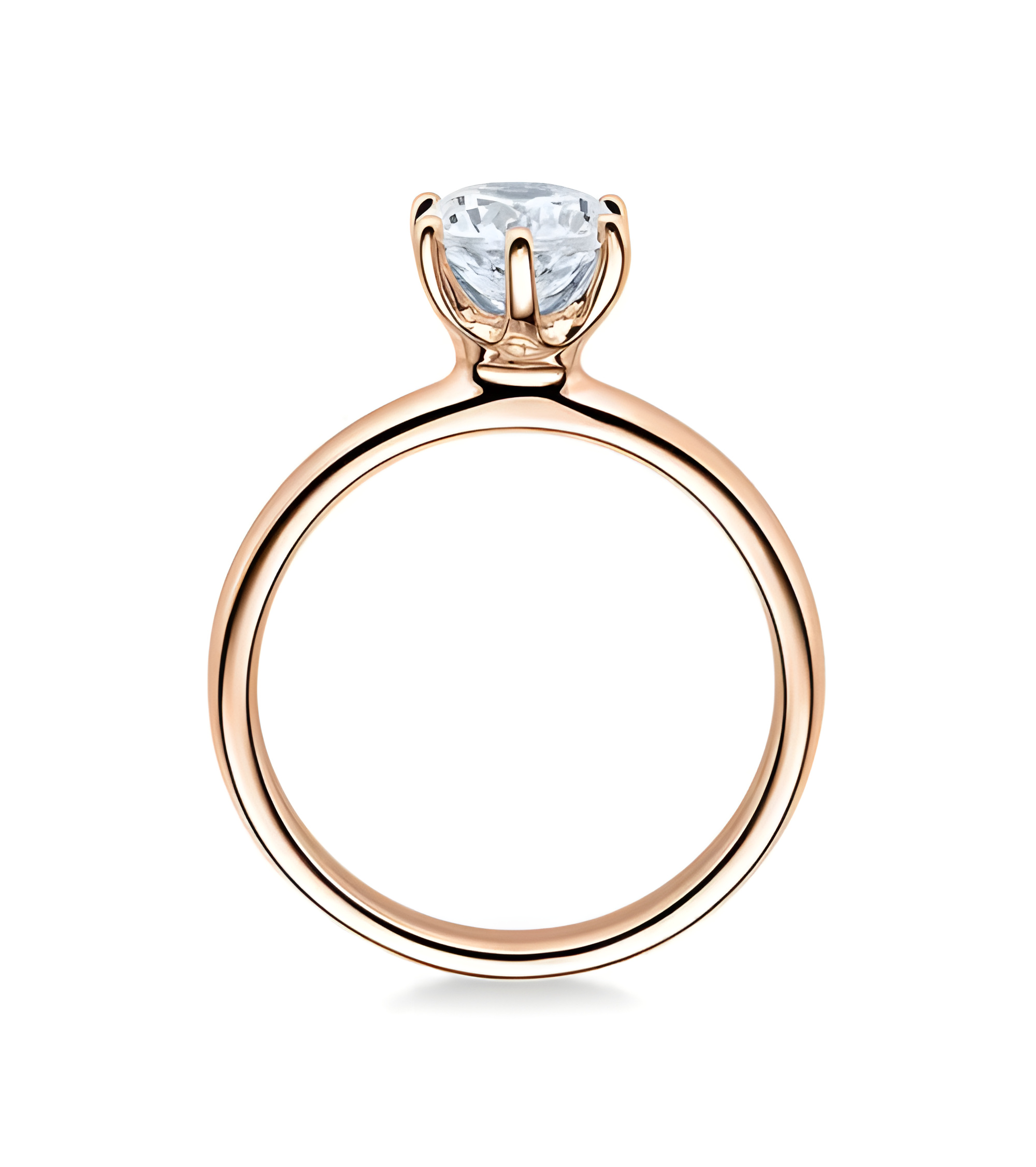 Anillo de compromiso en oro rosa muy económicos | Staring