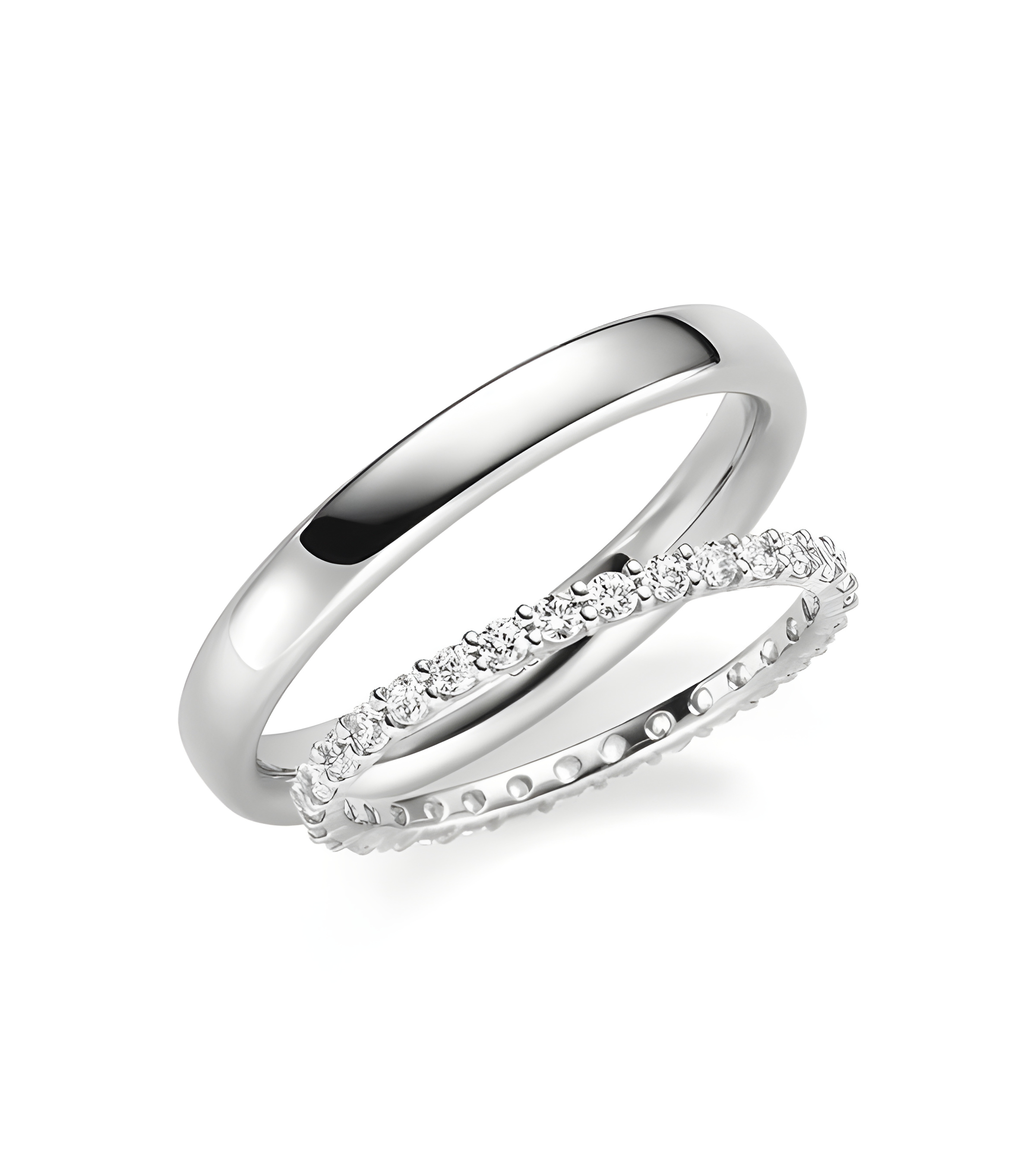 Exclusivo anillo de boda de Platino con corona de diamantes.