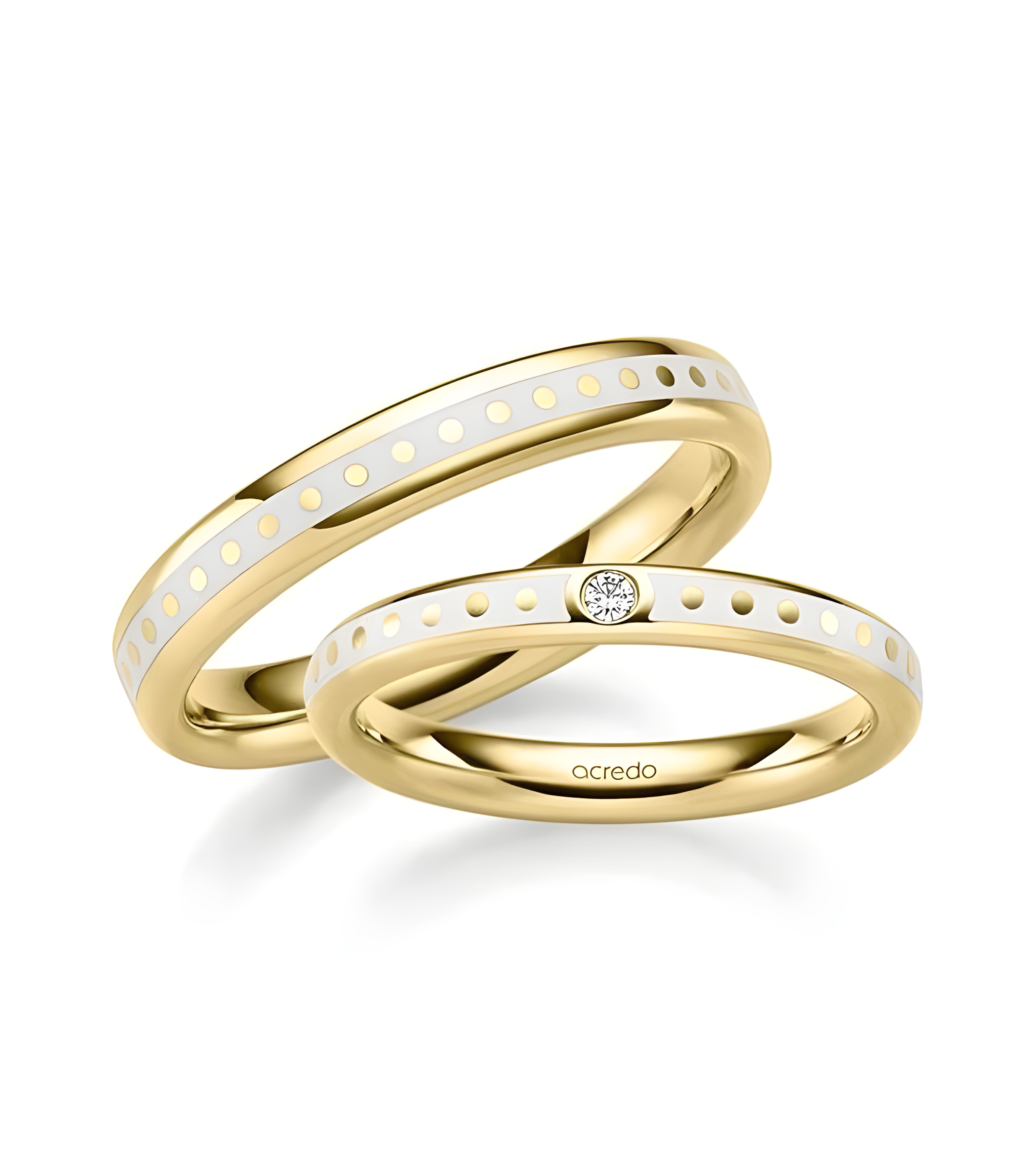 Exclusivas alianzas de boda de oro amarillo y negro