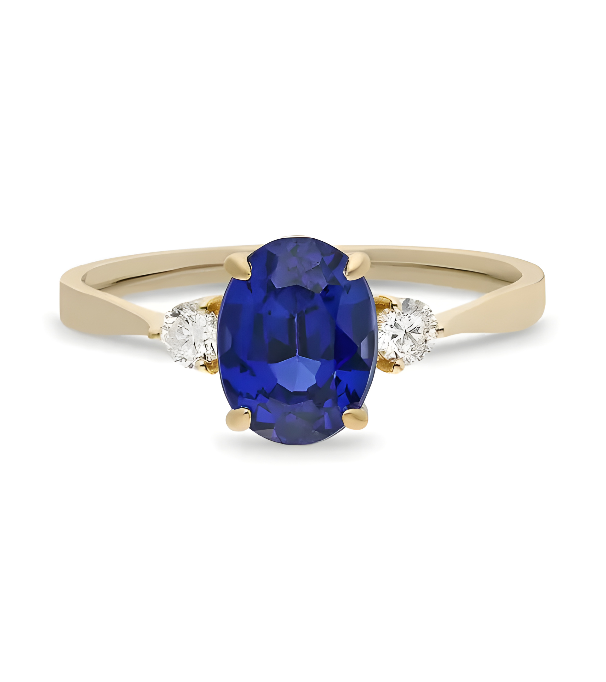 Anillos de compromiso de oro con esmeraldas y diamantes | Staring