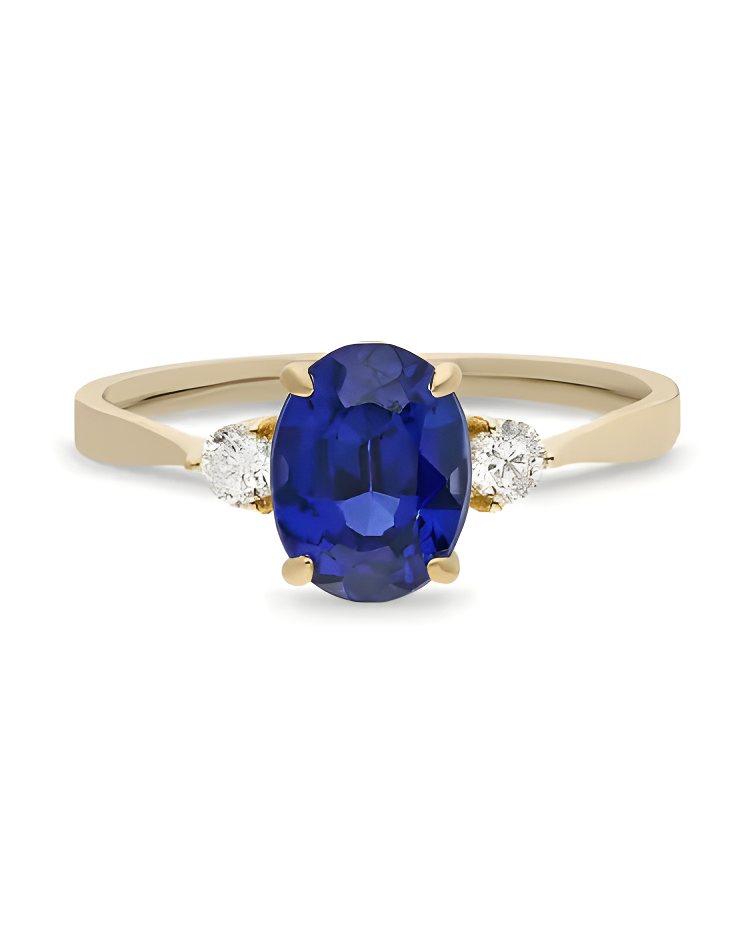 Anillos de compromiso de oro con esmeraldas y diamantes | Staring