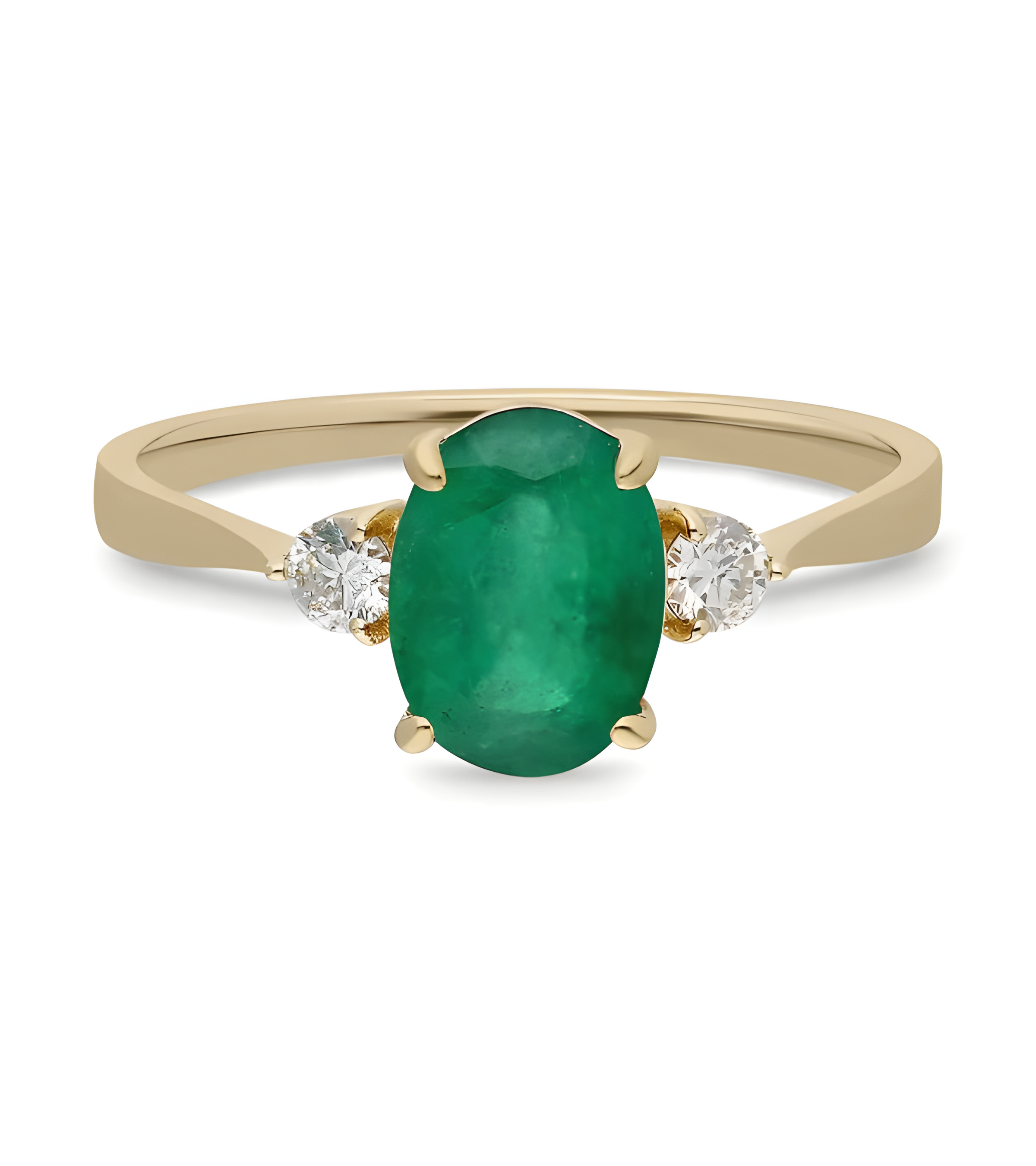 Anells de compromís d'or amb maragdes i diamants | Staring