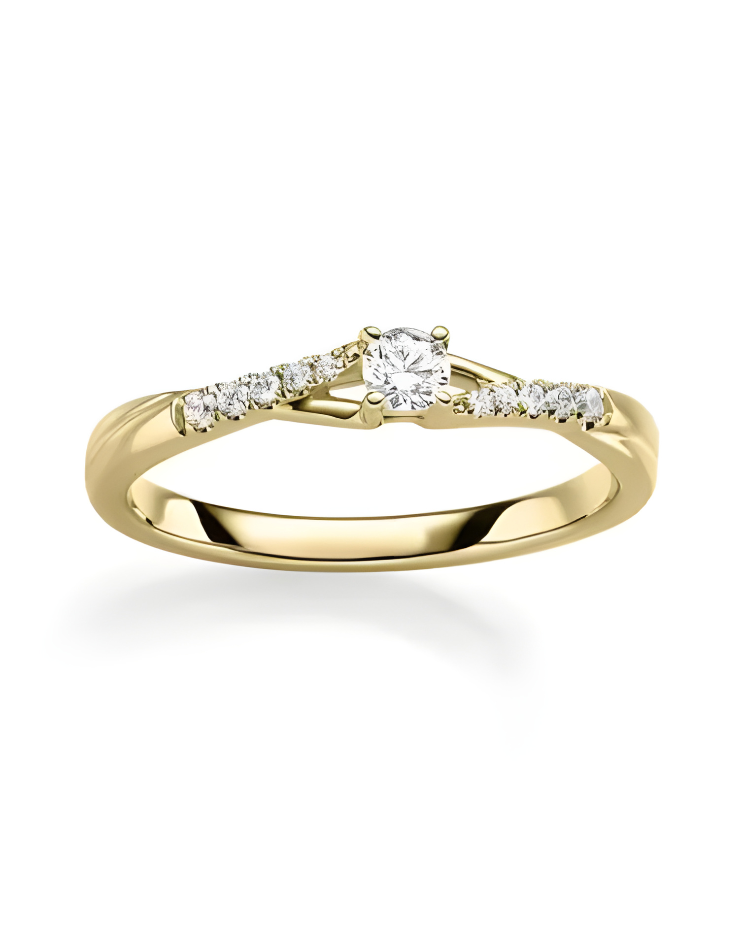 Original anillo de compromiso en Vigo de oro amarillo | Staring