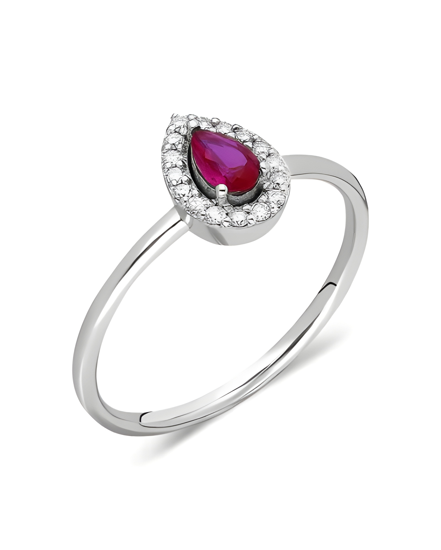 Sortija de oro con un zafiro y diamantes alrededor | Staring