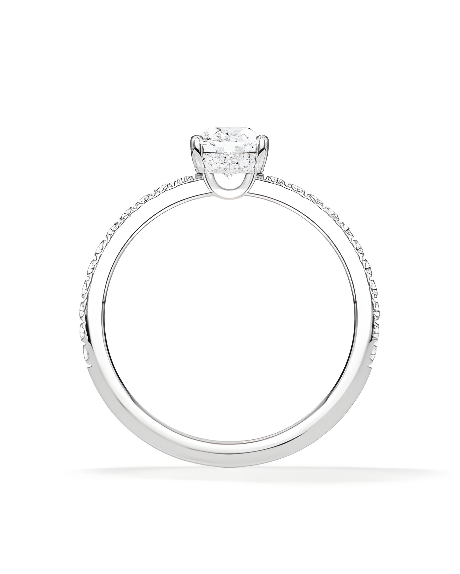 Lab-grown diamond pavé engagement rings