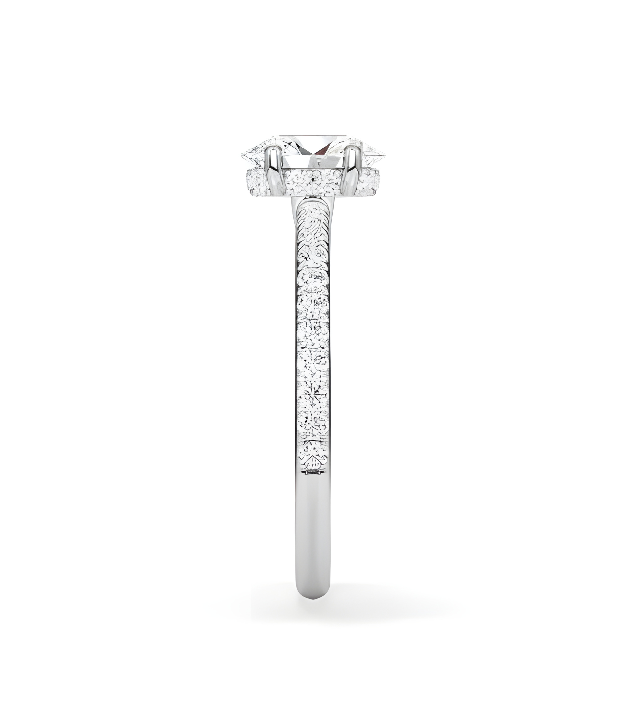 Lab-grown diamond pavé engagement rings