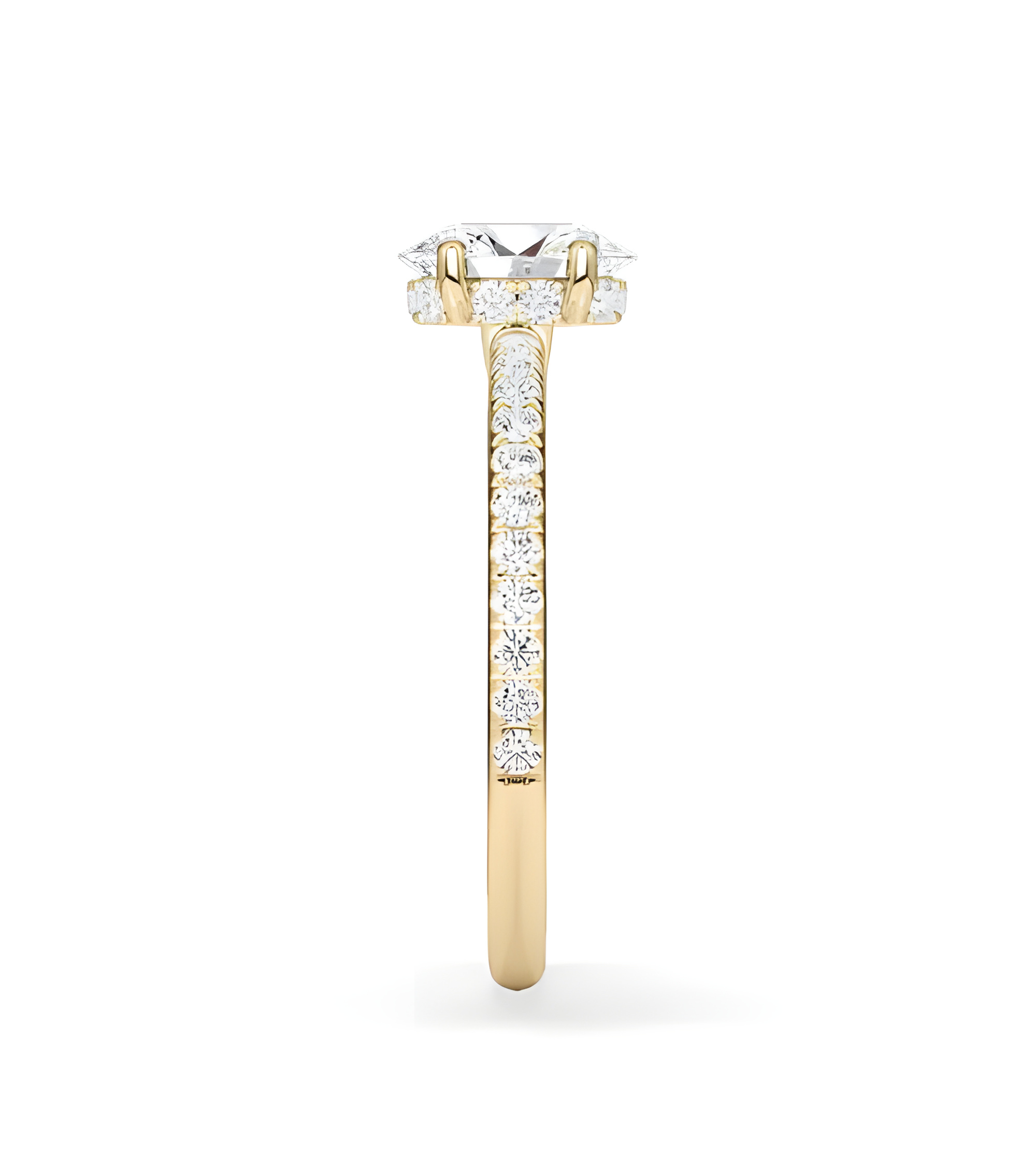 Anillos en oro amarillo de compromiso con oval lab diamond | Staring