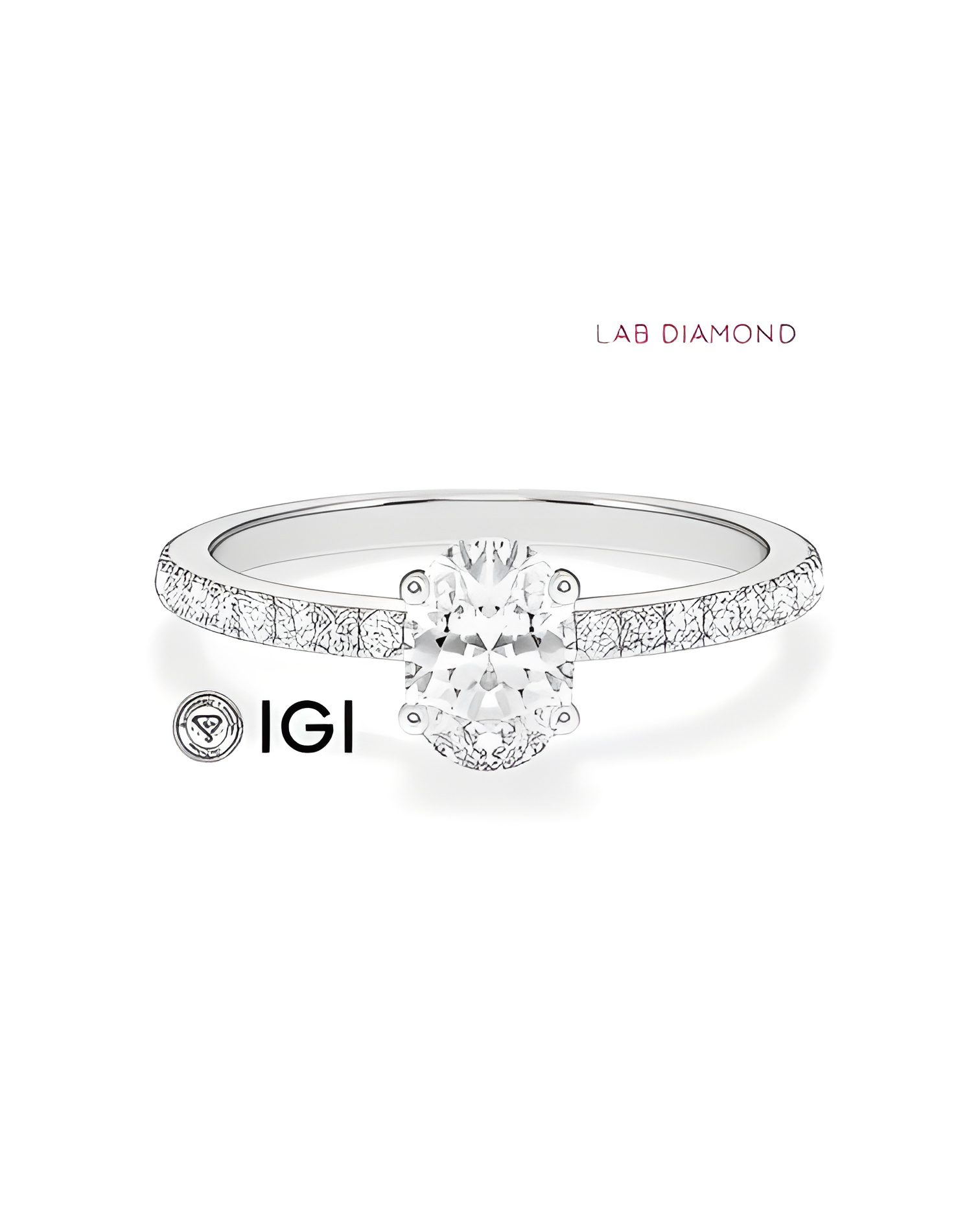 Lab-grown diamond pavé engagement rings
