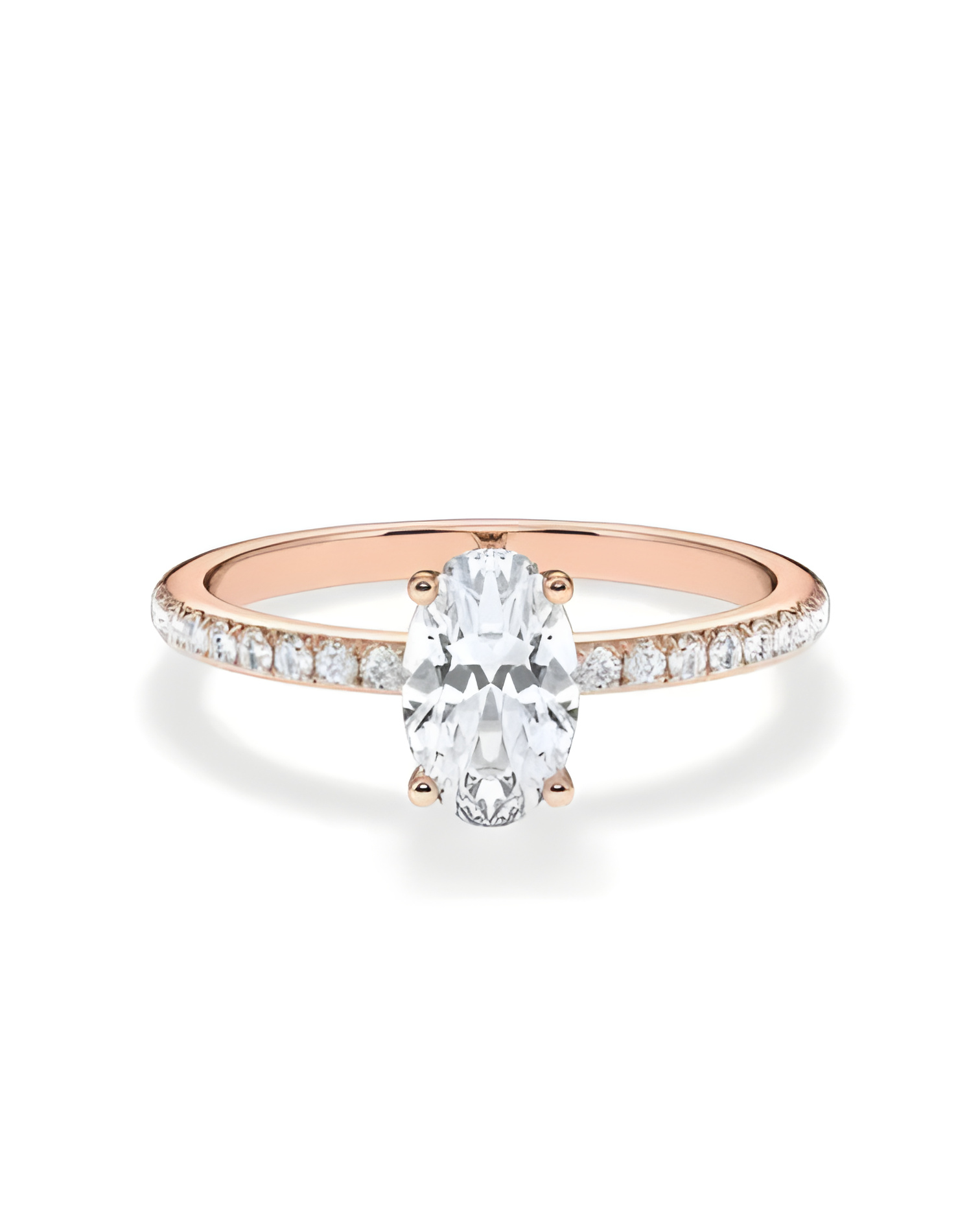 Lab-grown diamond hidden halo engagement rings