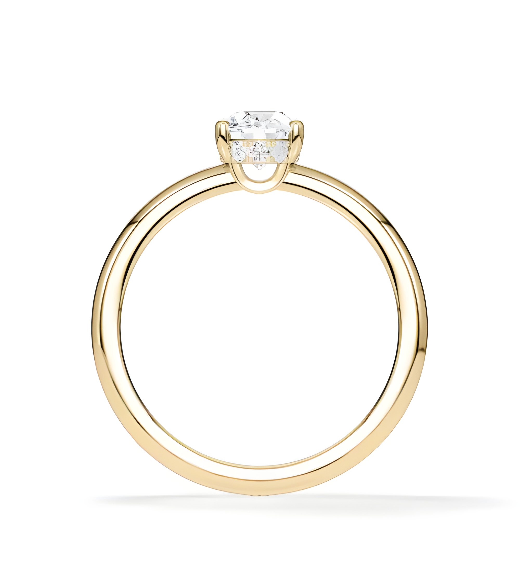 Solitarios compromiso en oro amarillo con lab diamond | Staring