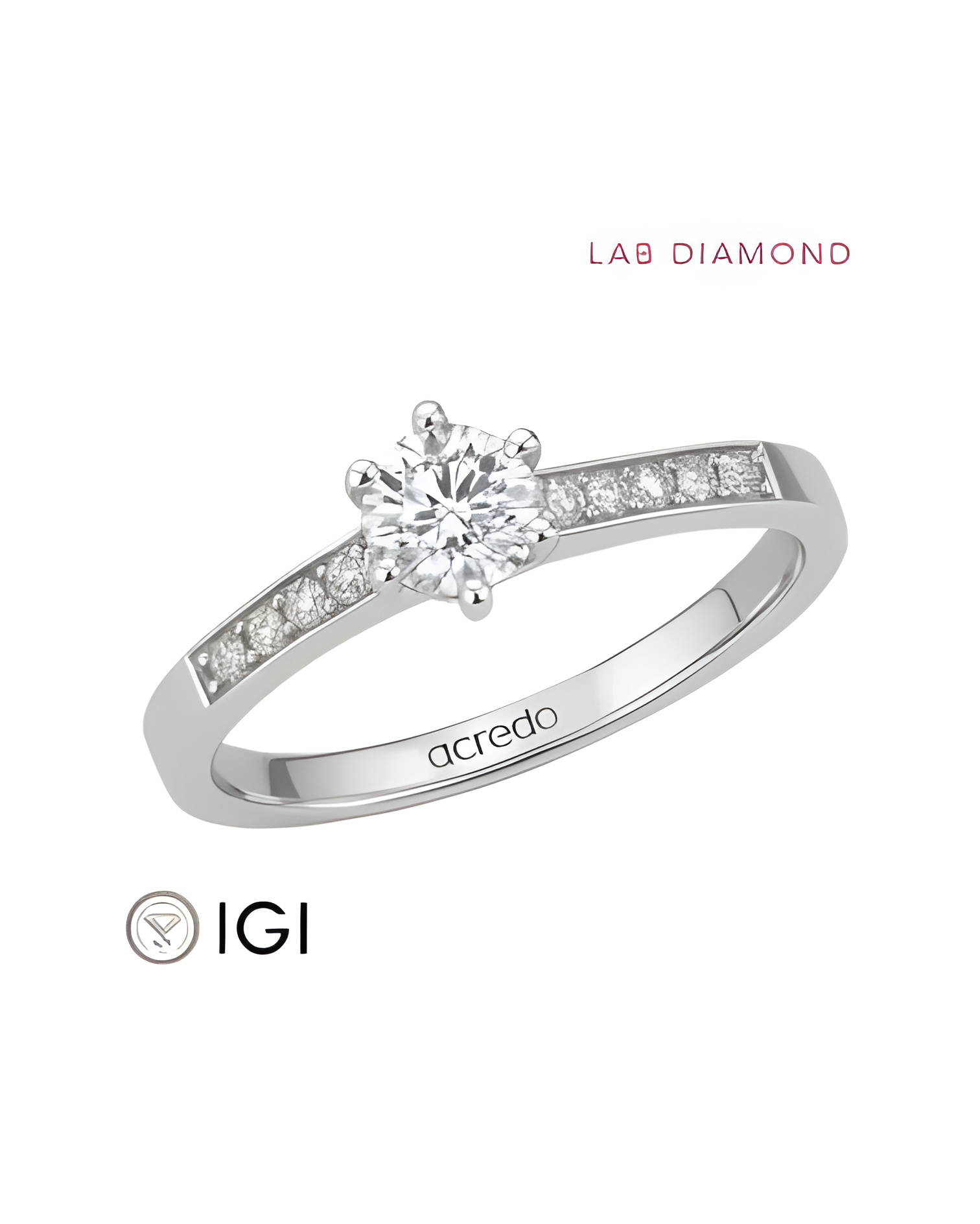 Lab-grown diamond engagement ring | Staring