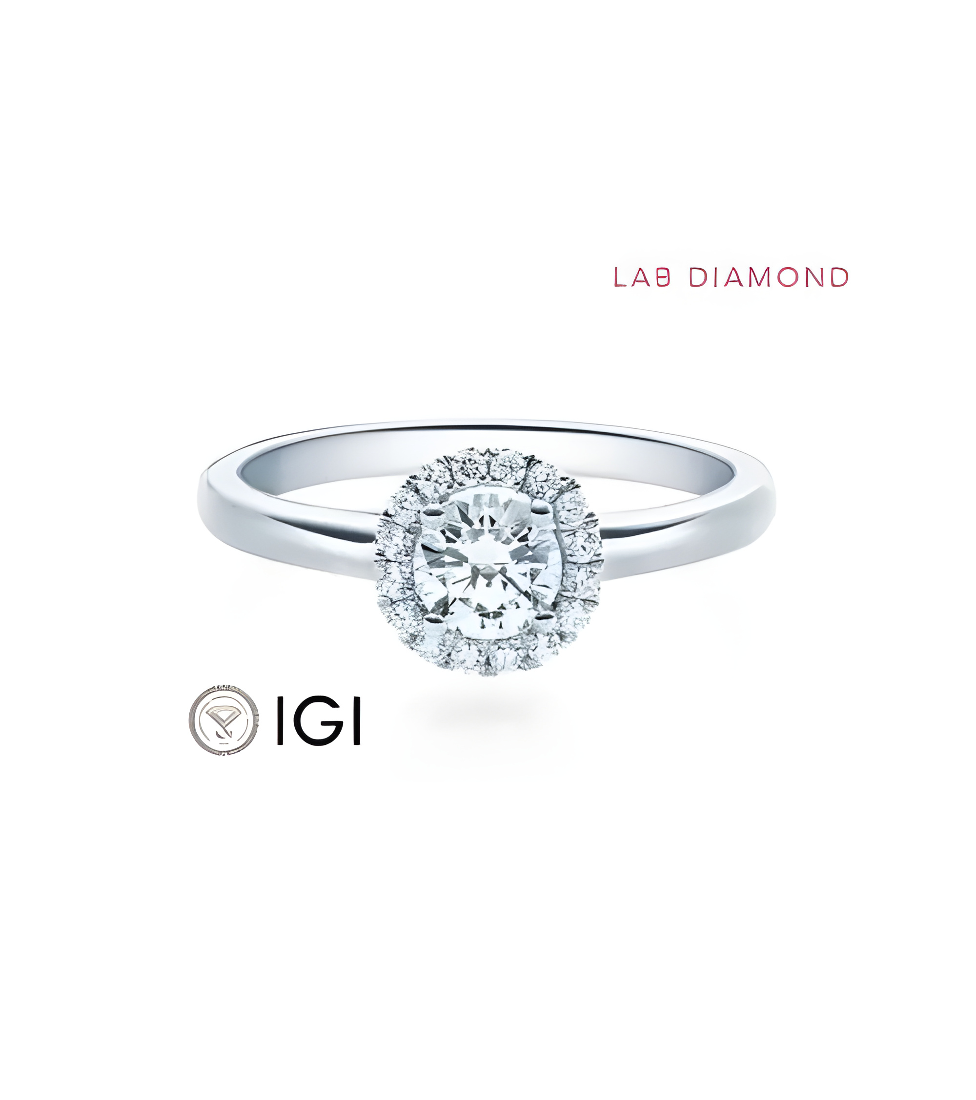 Uno de los mejores anillos de compromiso con diamantes en oro blanco