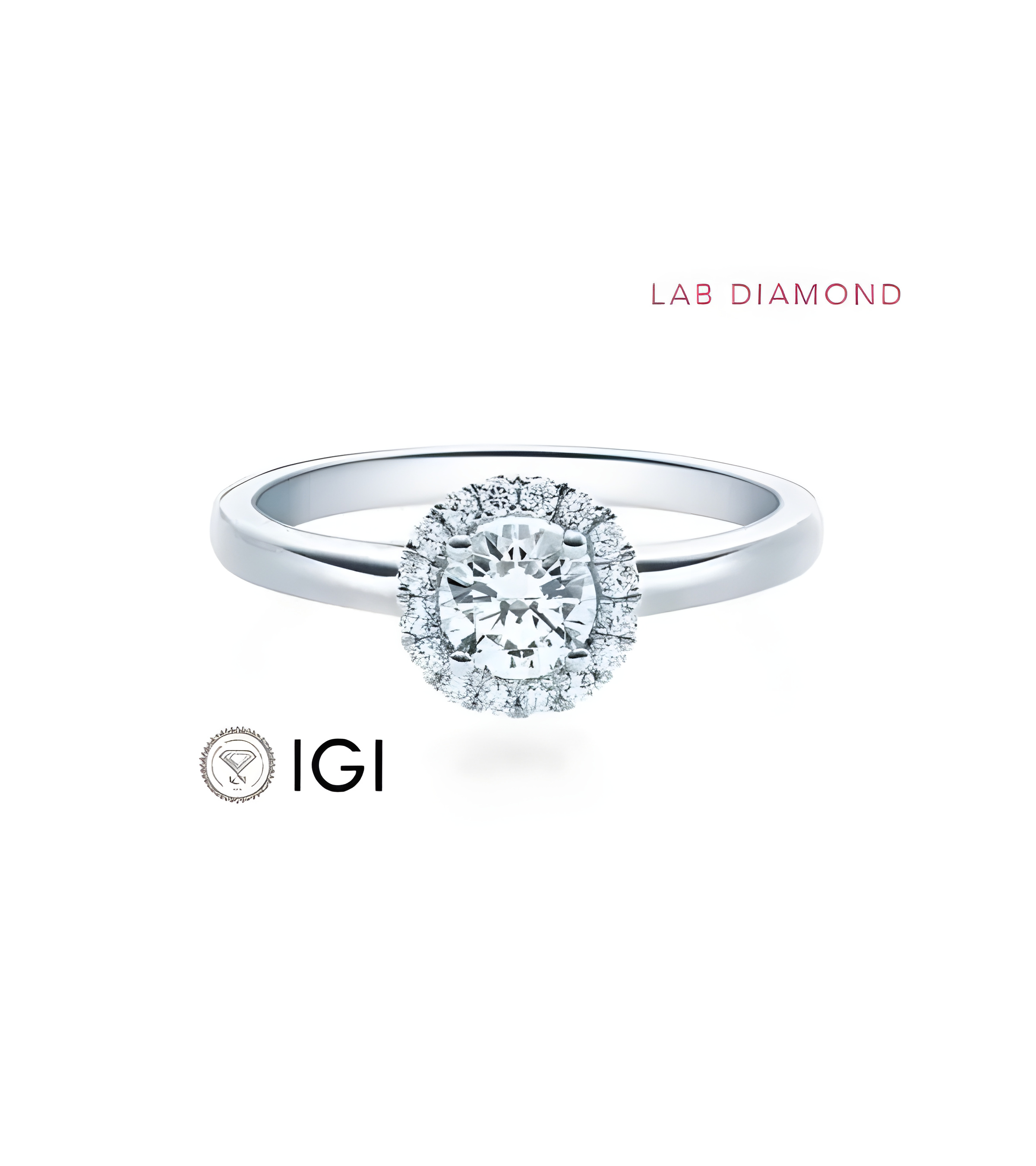 Uno de los mejores anillos de compromiso con diamantes en oro blanco