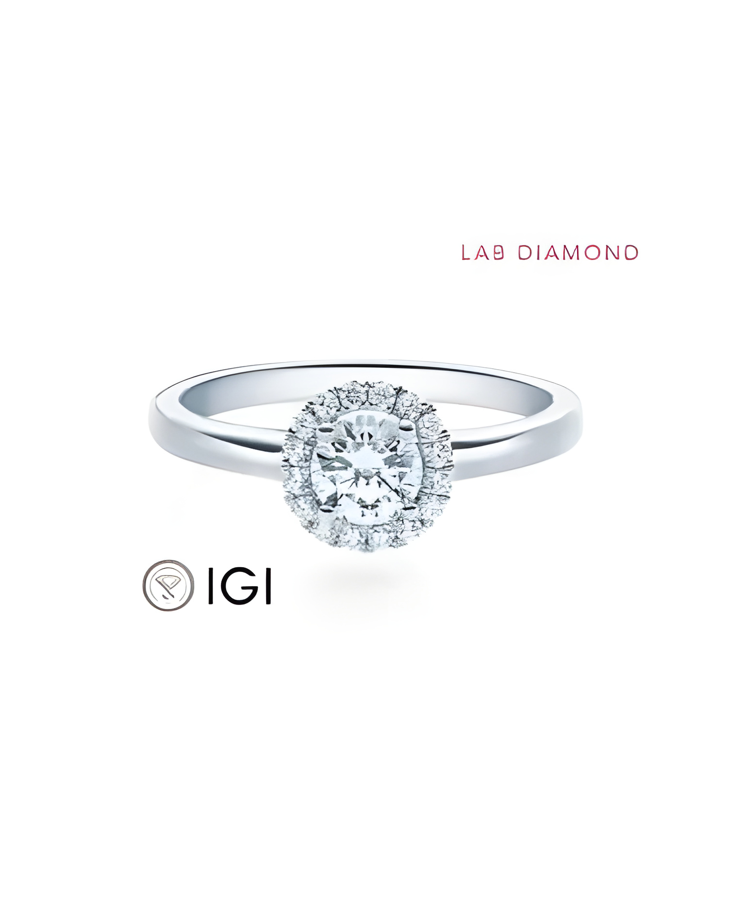 Uno de los mejores anillos de compromiso con diamantes en oro blanco