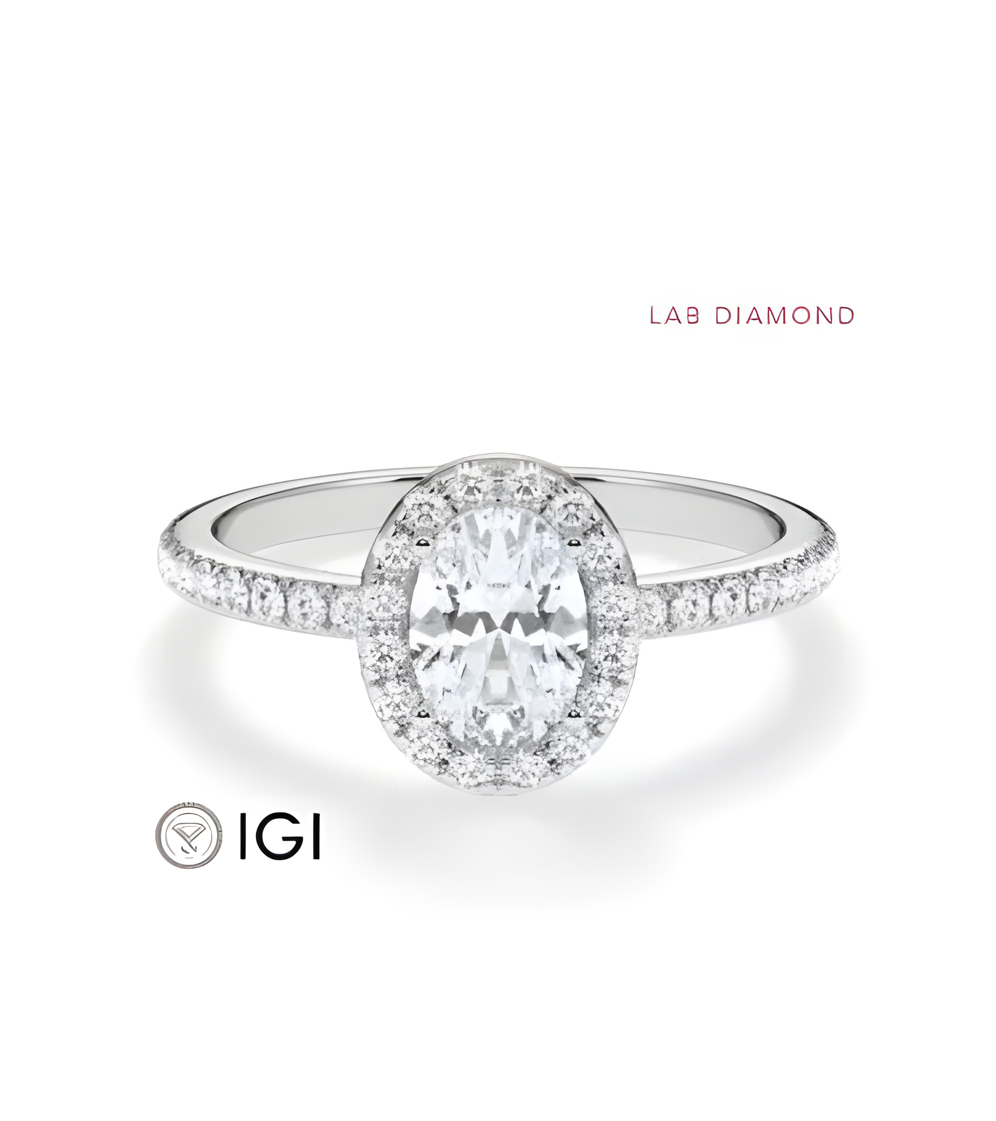 Halo engagement rings with lab-grown diamonds | Staring
