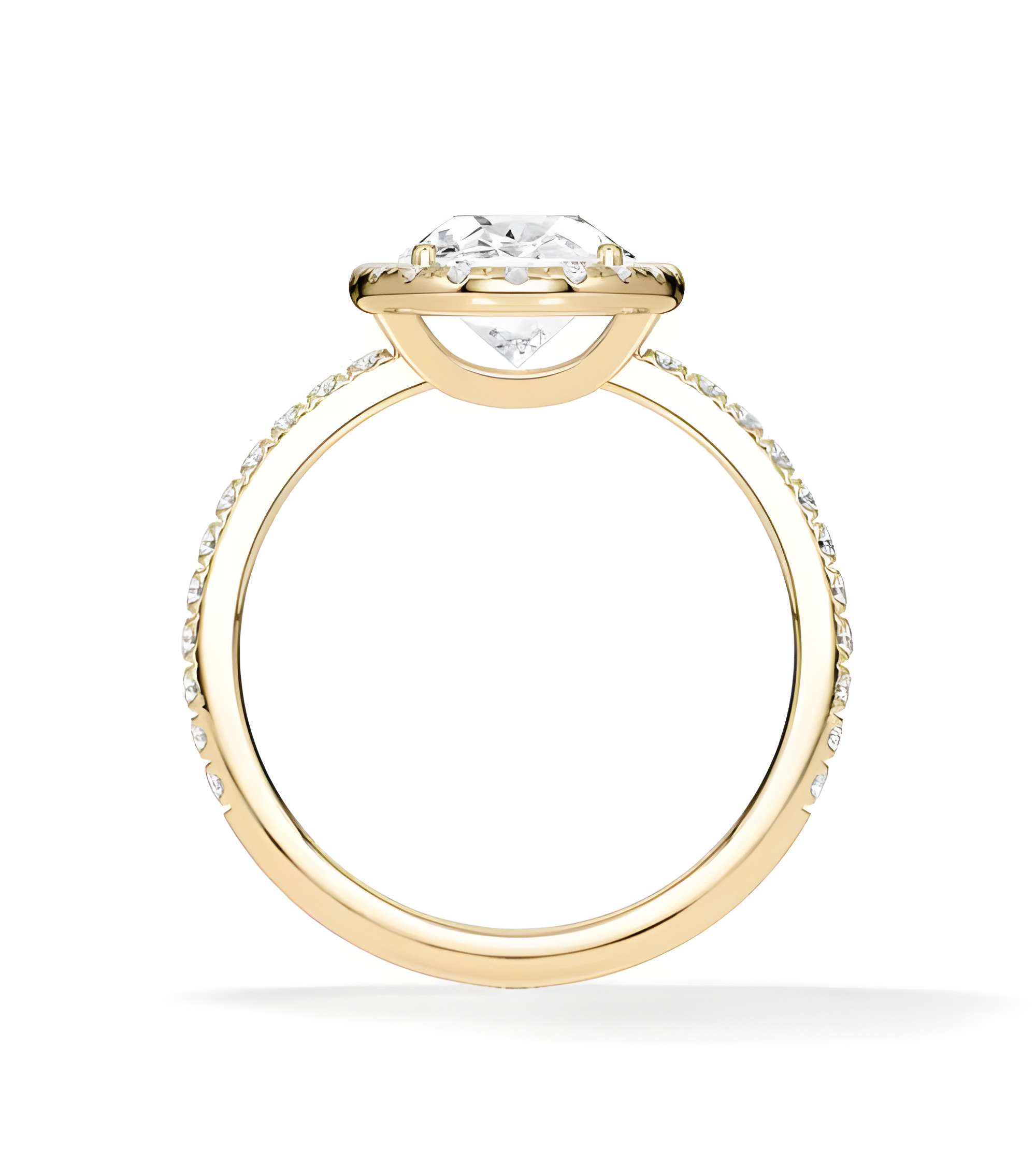 Anillos de pedida tipo halo  con diamantes de laboratorio | Staring