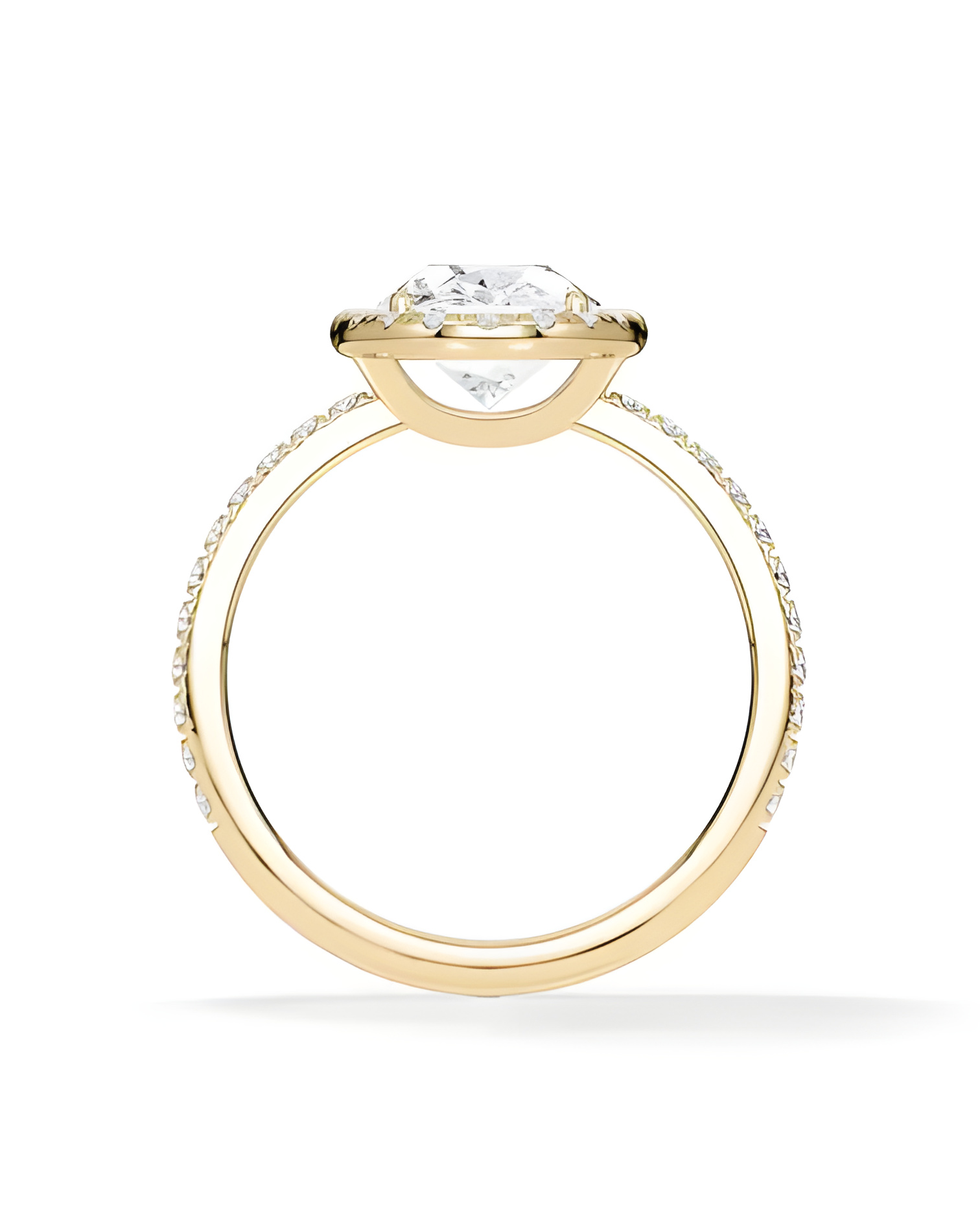 Anillos de pedida tipo halo  con diamantes de laboratorio | Staring