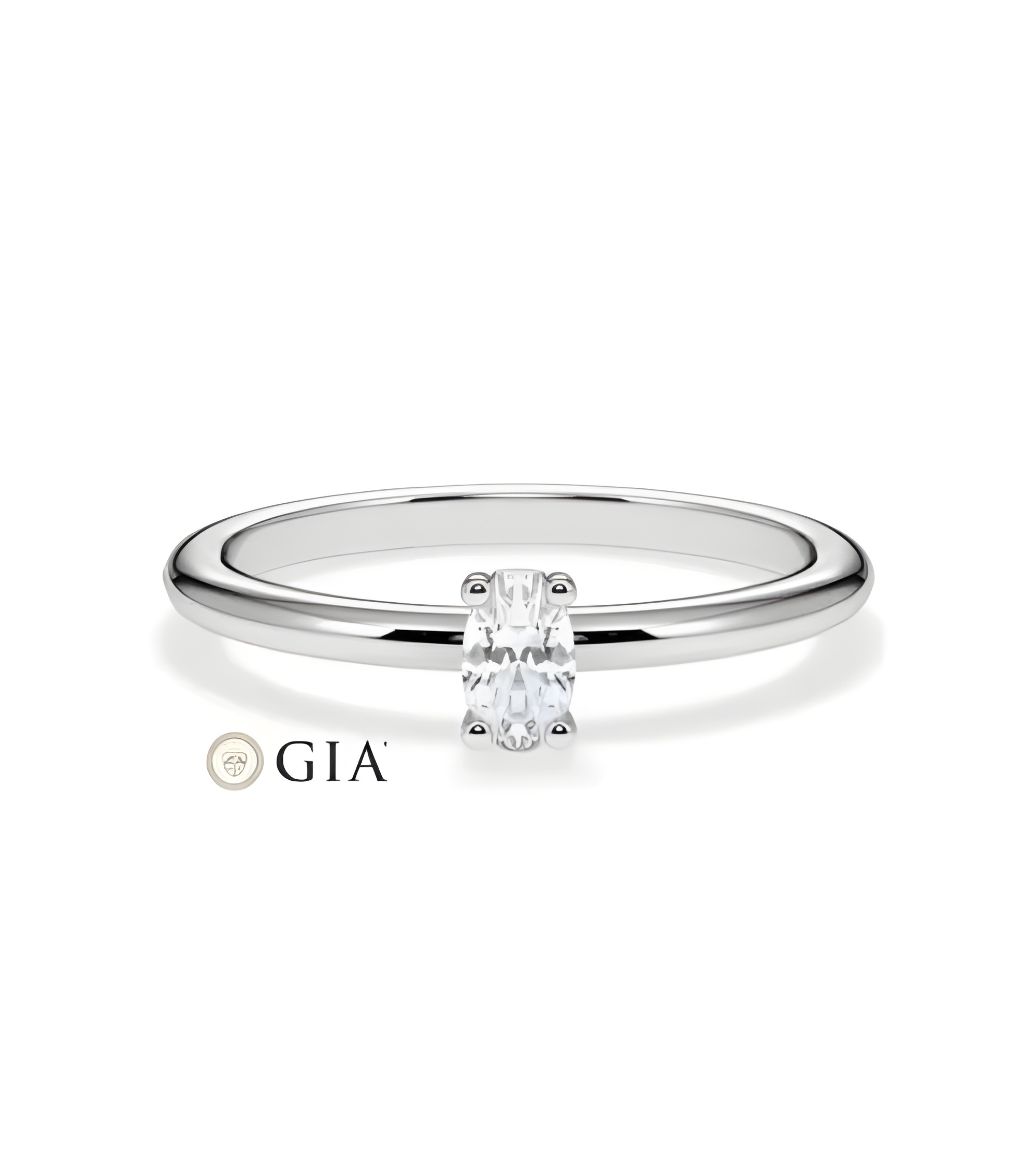 Lab-grown diamond solitaire engagement rings