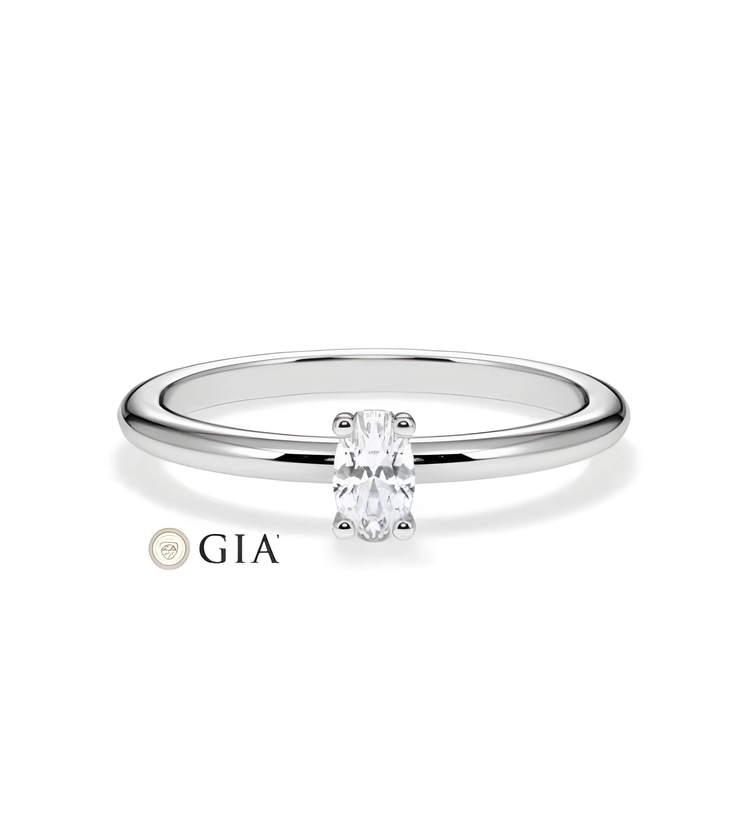 Lab-grown diamond solitaire engagement rings