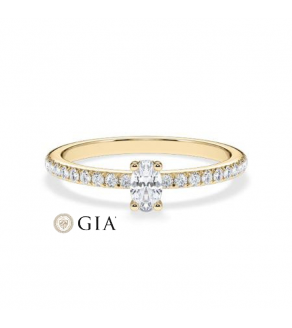 Oval-cut certified diamond engagement rings | Staring
