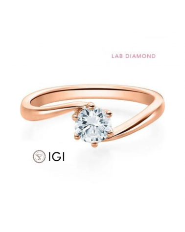 Anillo de compromiso con diamante sintético en Barcelona | Staring