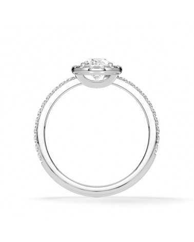 Anillos de compromiso halo con diamantes naturales