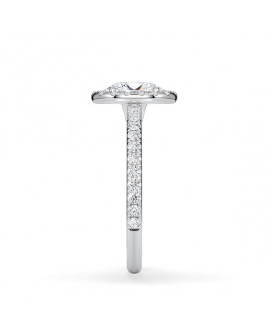 Anillos de compromiso halo con diamantes certificados  | Staring